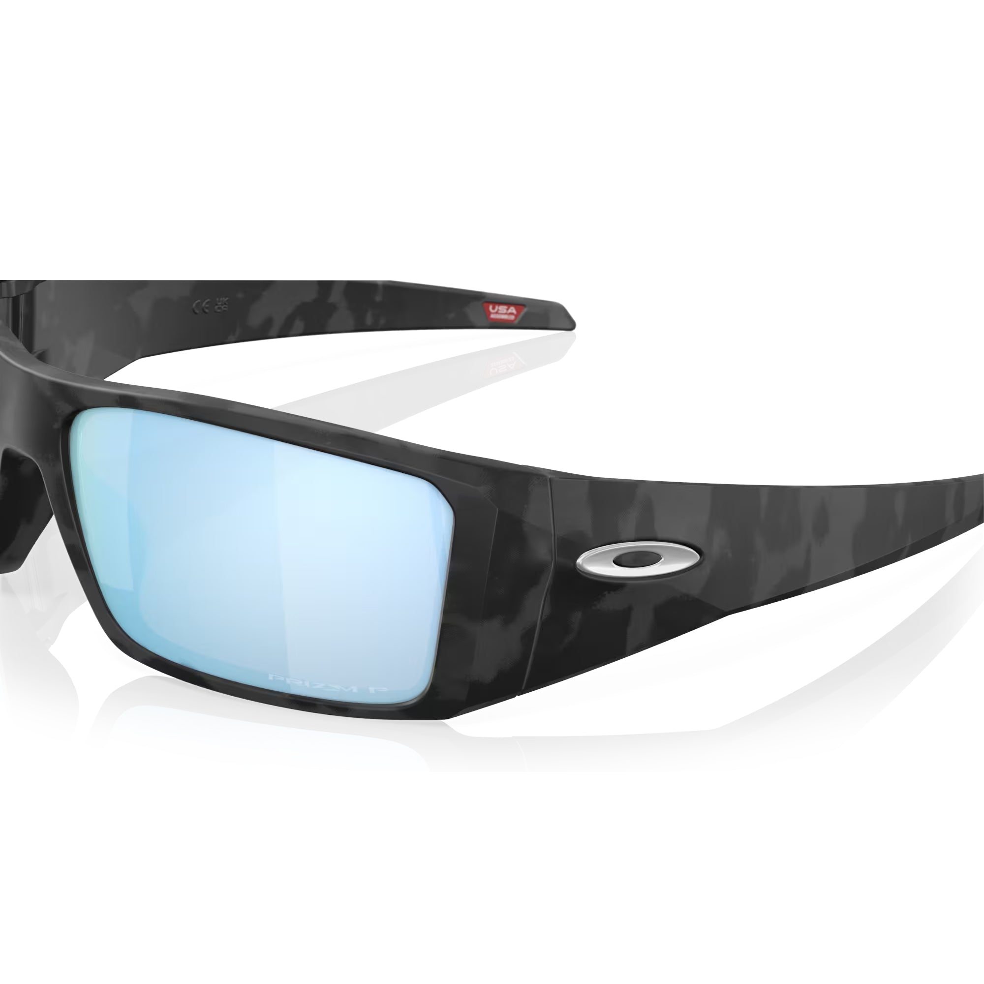 Oakley Heliostat Matte Black Camo W/ Prizm Deep Water Sunglasses