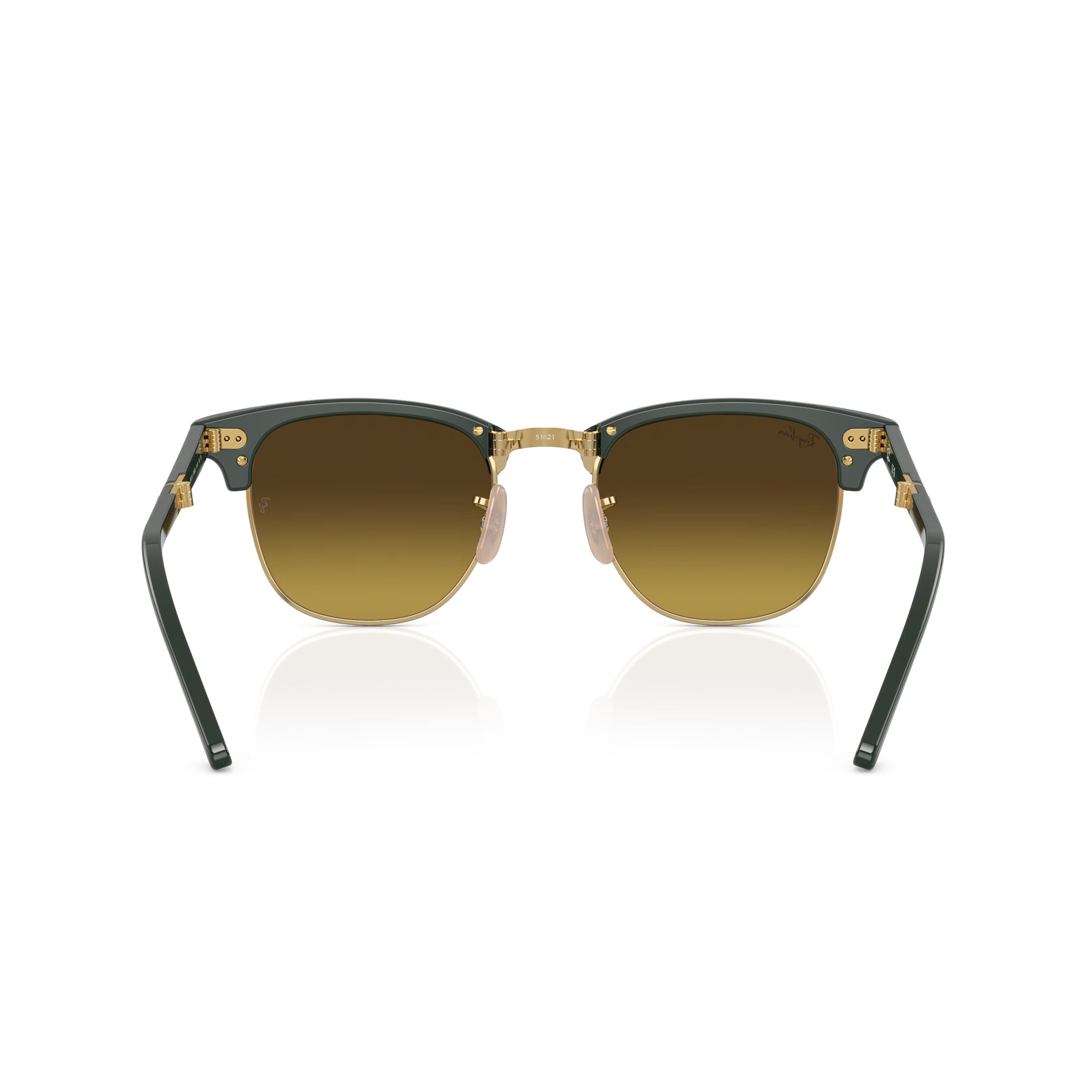 Ray-Ban Clubmaster Folding Green on Arista W/ Gradient Bro Sunglasses