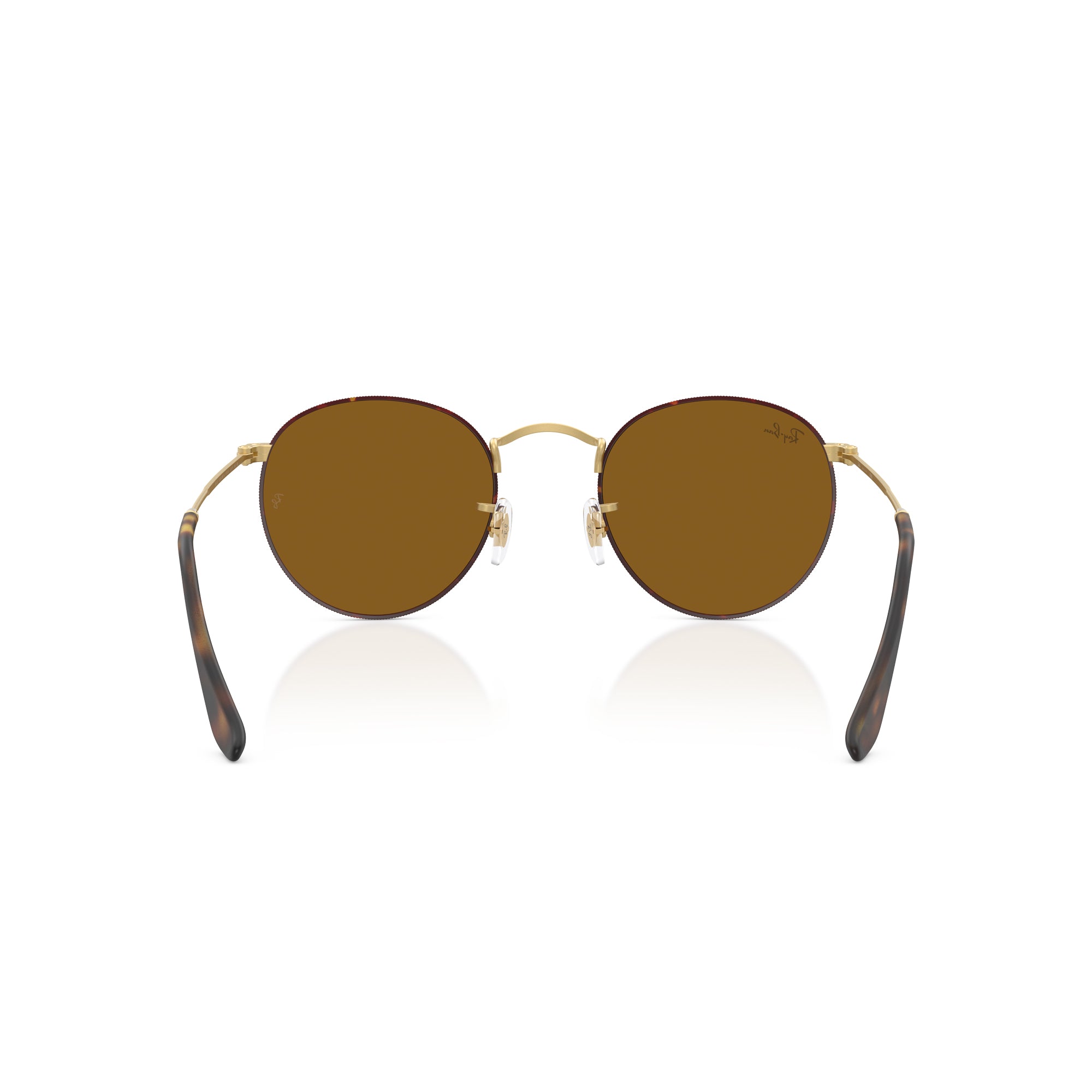 RAY-BAN Round Metal Matte Havana On Matte AR W/ Brown Sunglasses