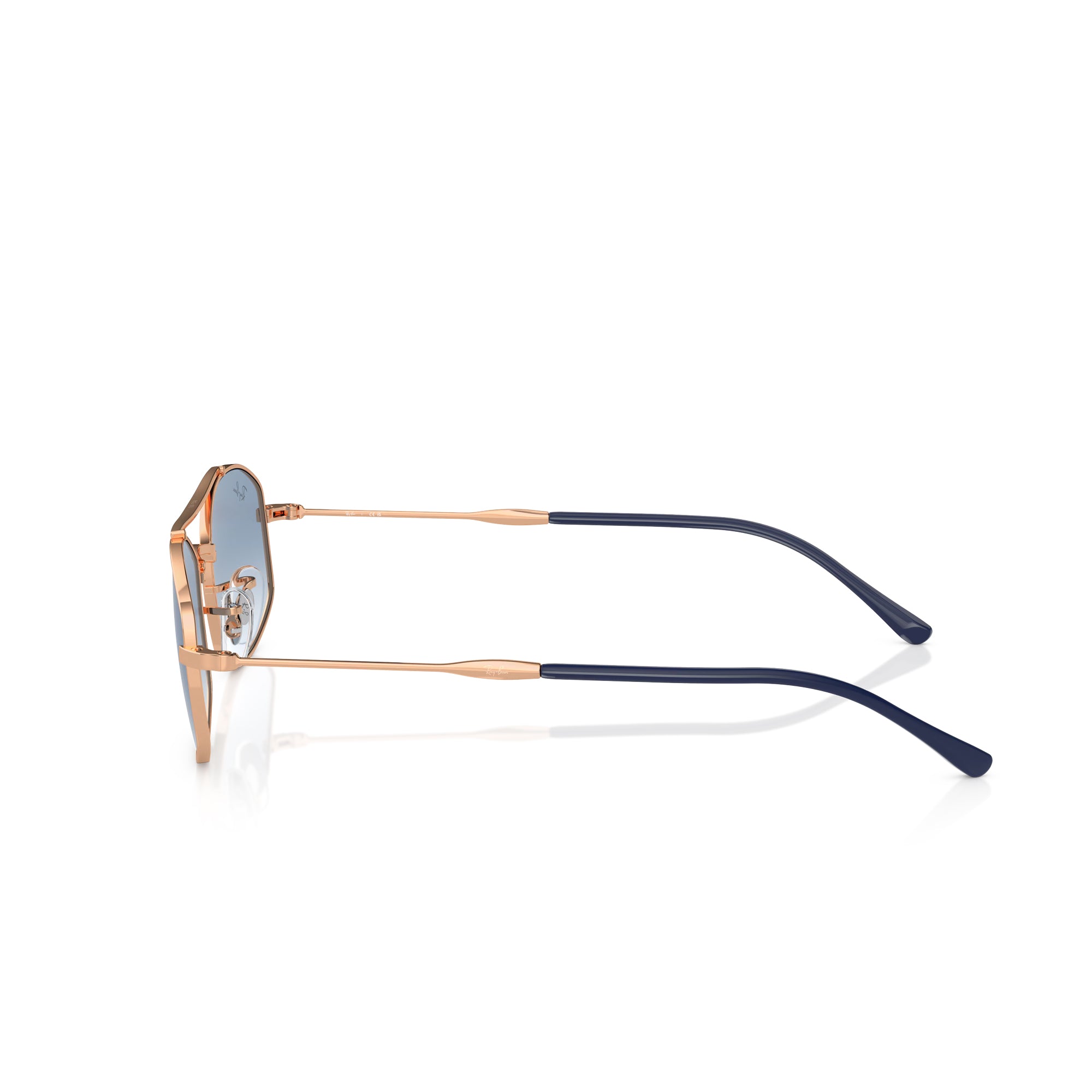 Ray-Ban Rose Gold W/ Clear Gradient Blue Sunglasses