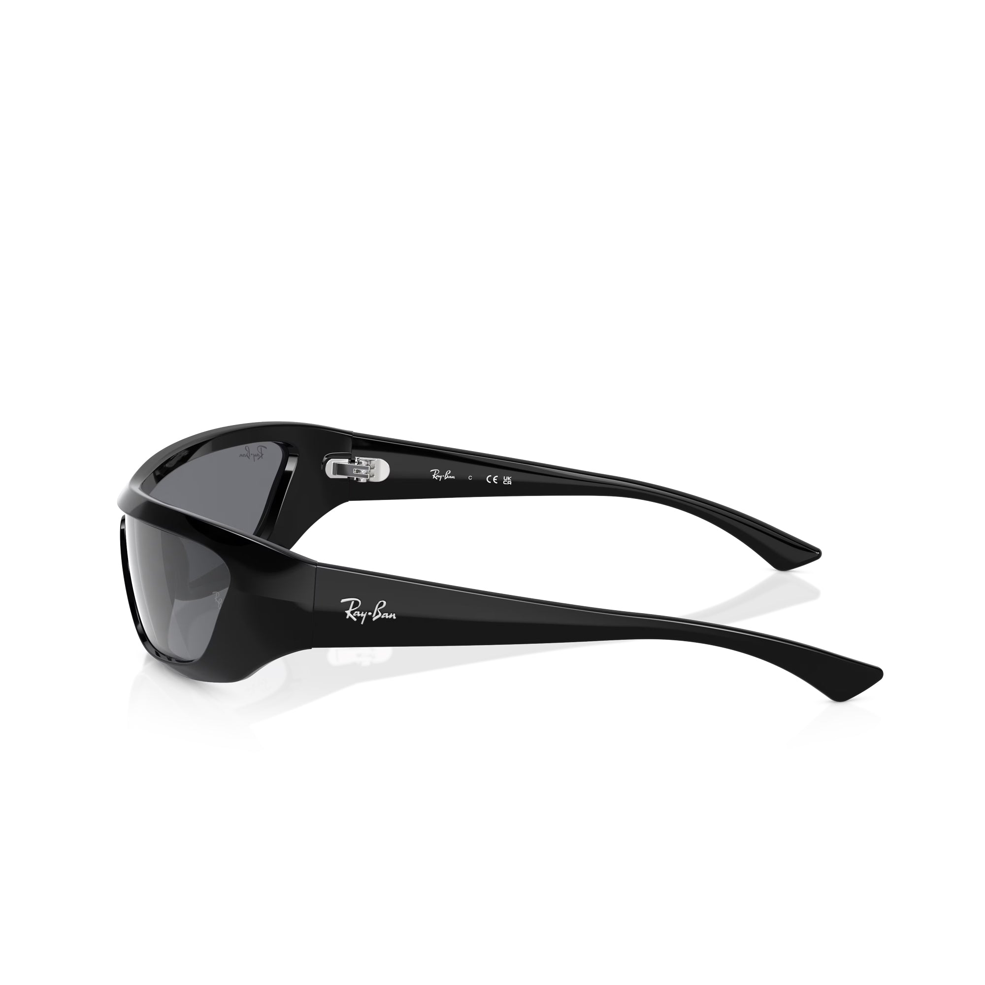 Ray-Ban Xan Black W/ Dark Grey Flash Silver Sunglasses