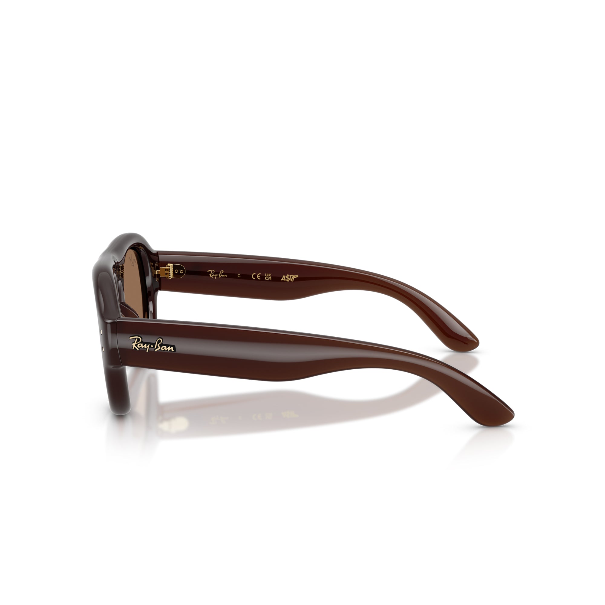 Ray-Ban x A$AP Rocky Aviator Puffer Transparent Brown Frame W/ Brown Lens Sunglasses