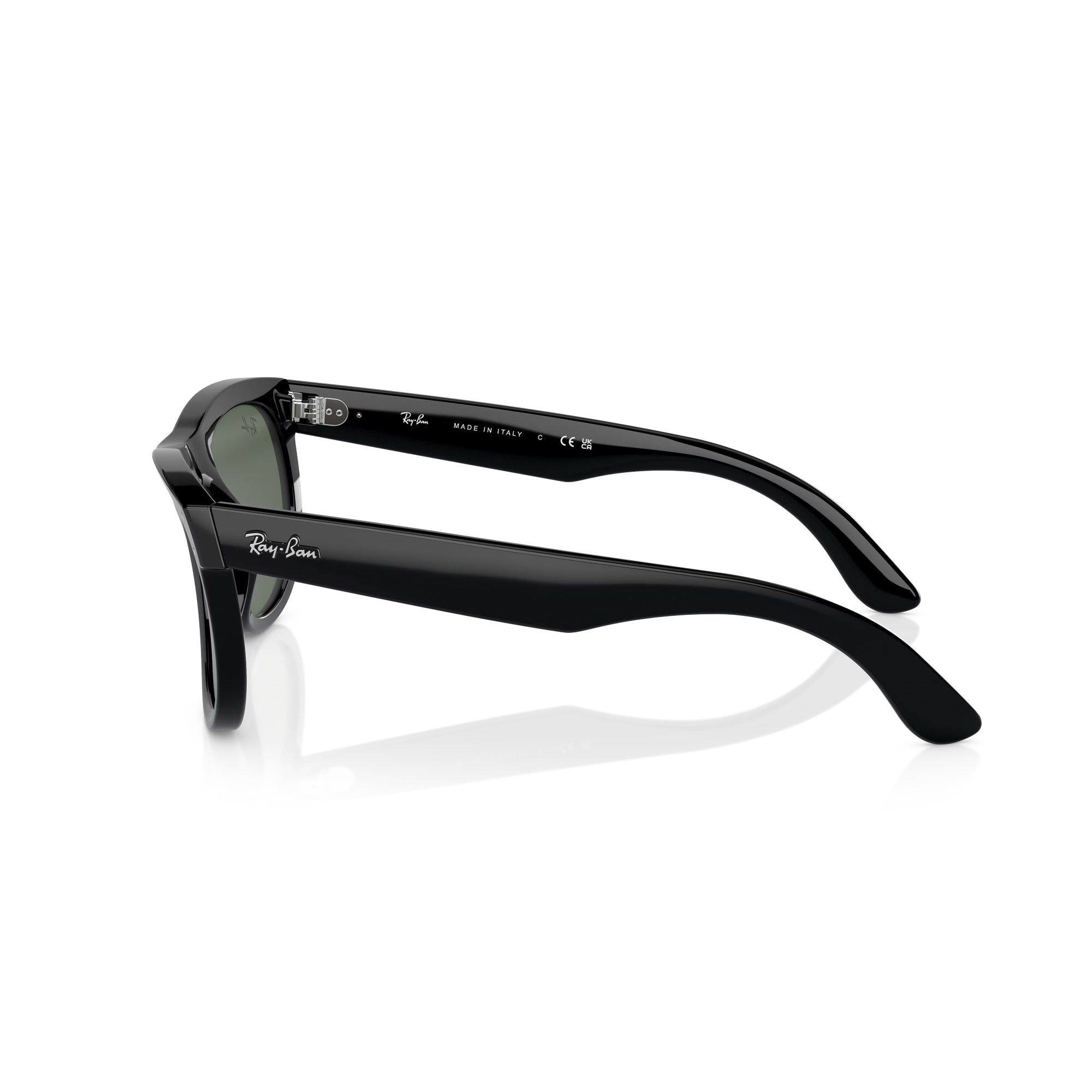 Ray-Ban Wayfarer Reverse Black W/ Dark Green Sunglasses