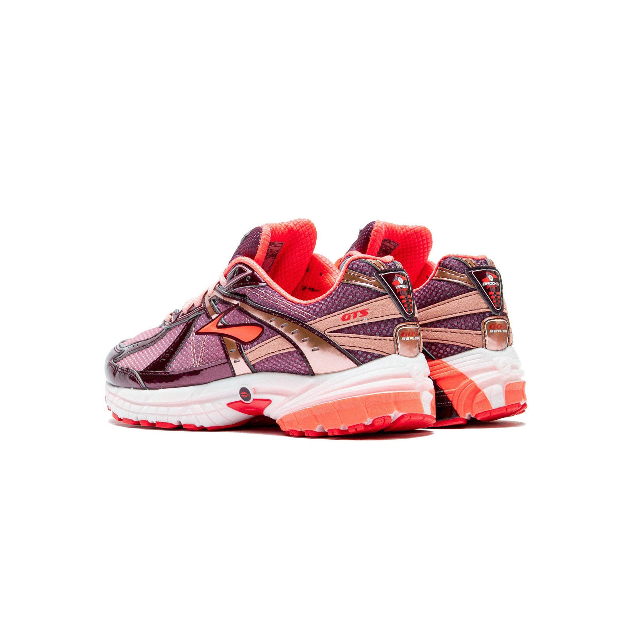 Fig/Bridal Rose/Fiery Coral Sneakers on a white background