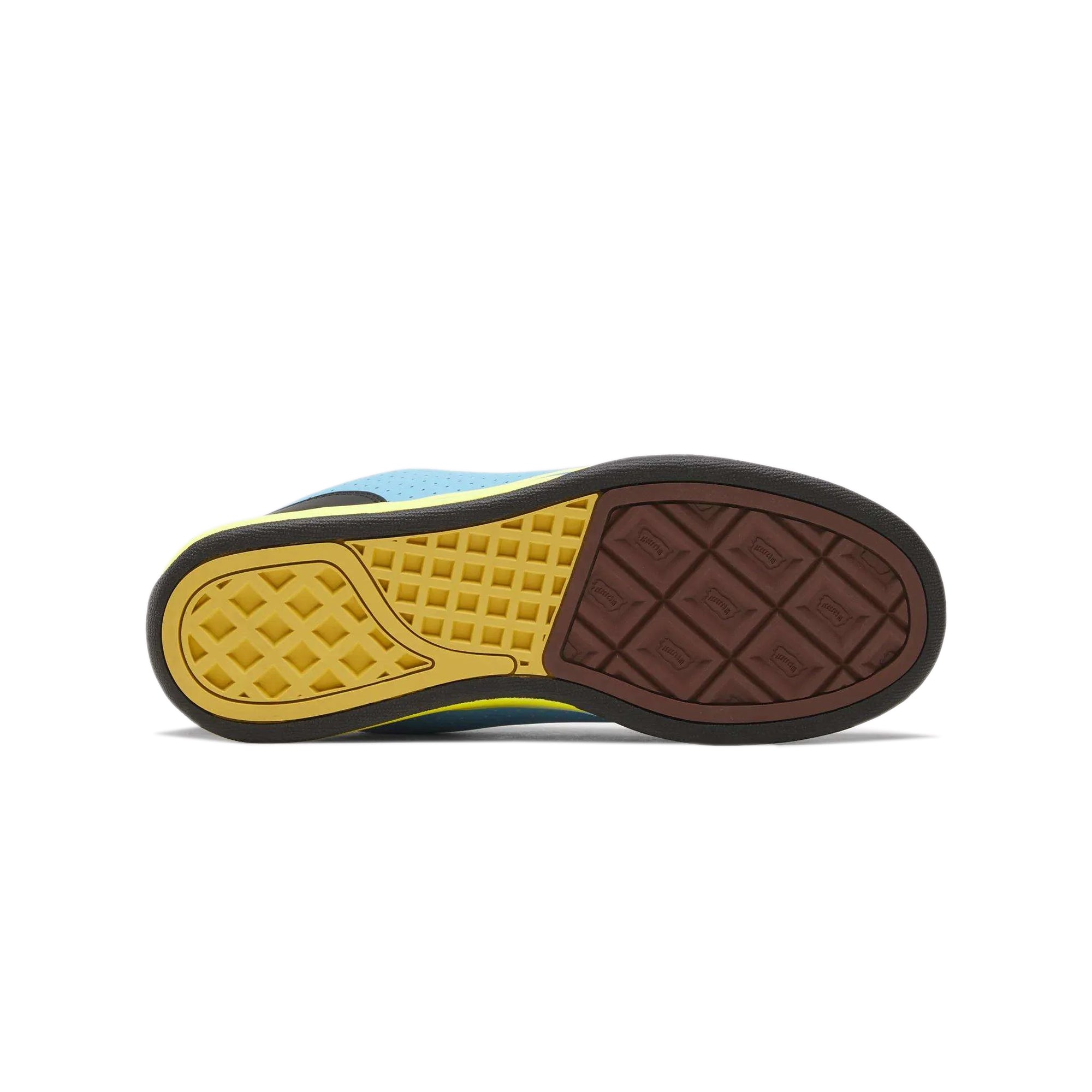 Blue/Black/Yellow Sneakers on a white background