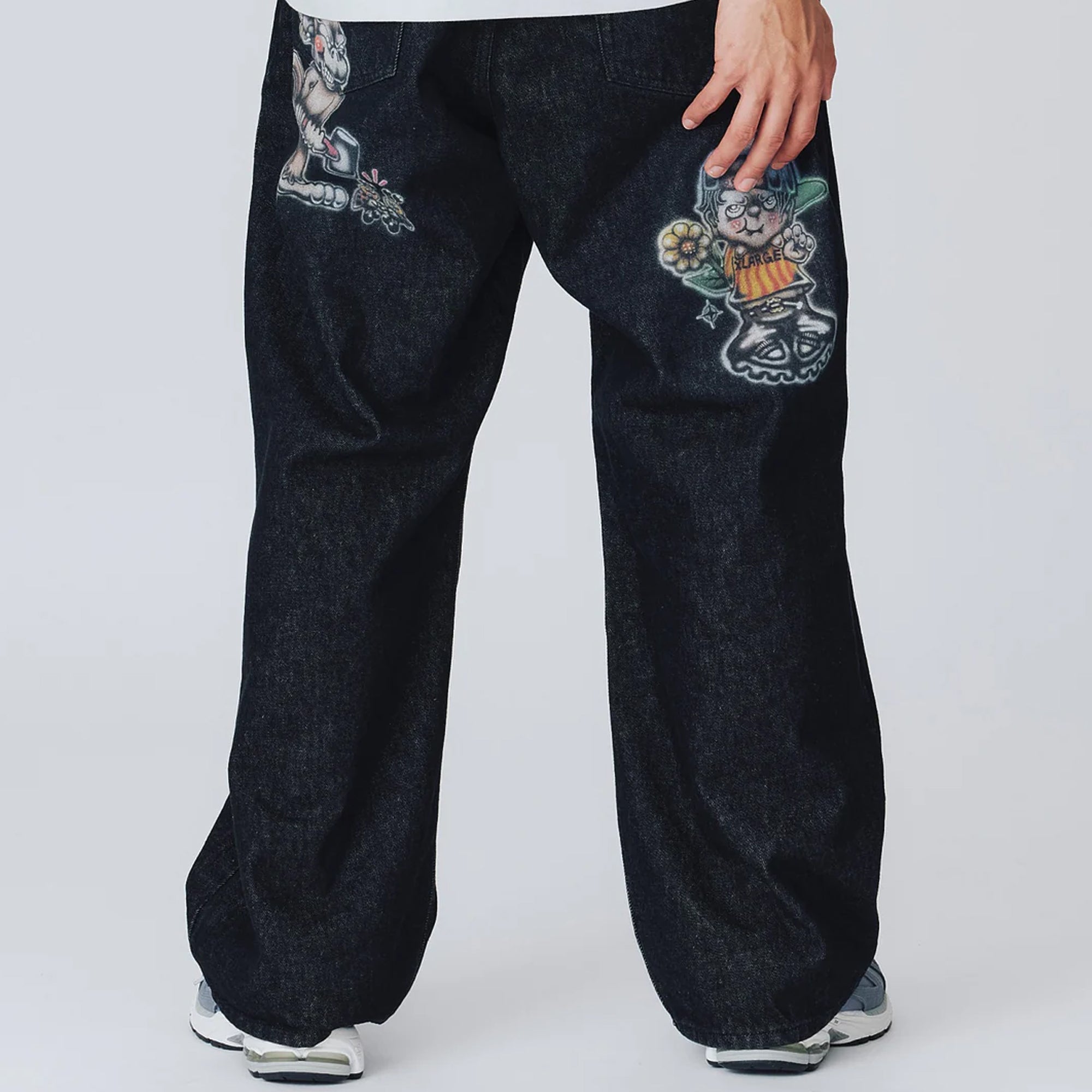 X-Large Mens Painting Denim Pants