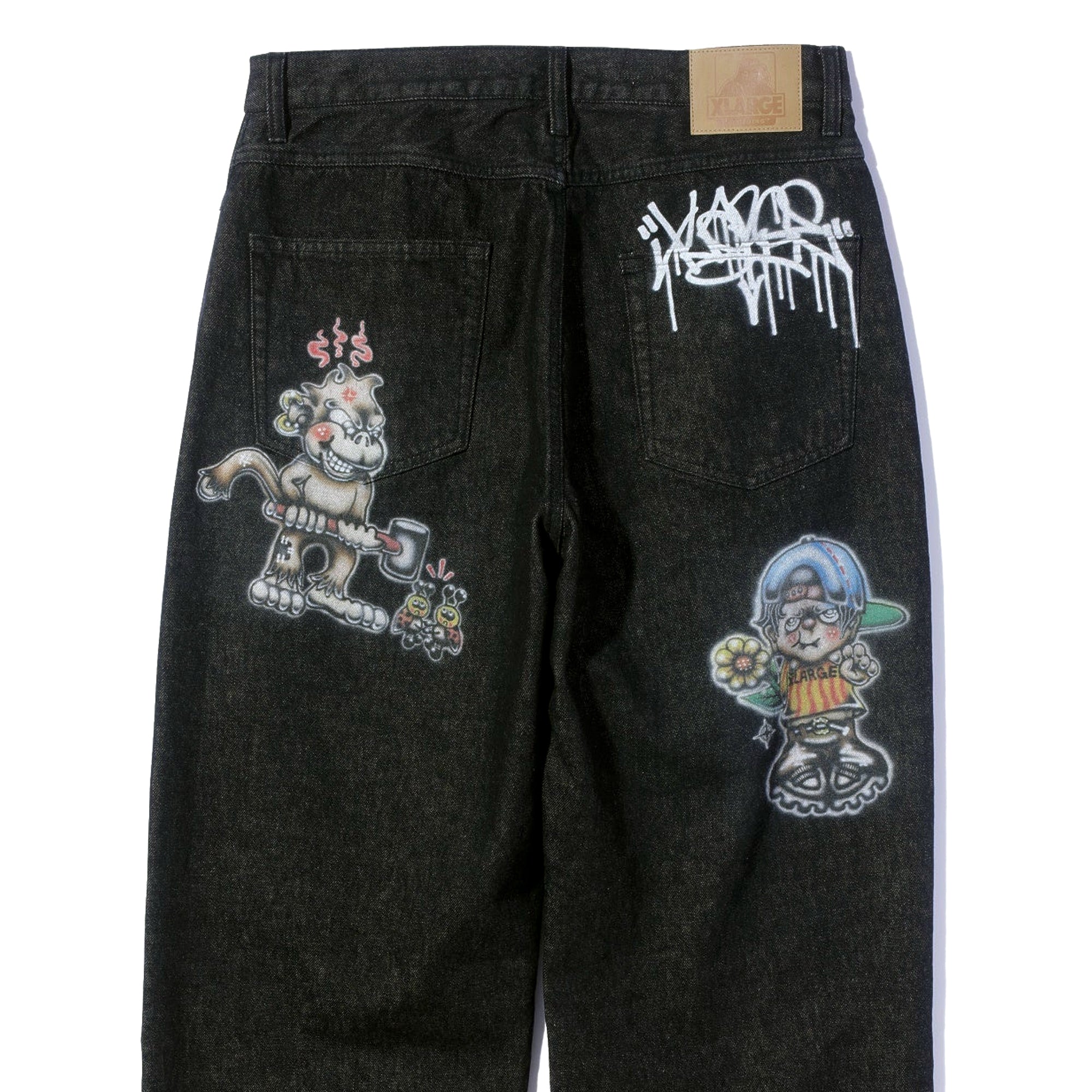 X-Large Mens Painting Denim Pants