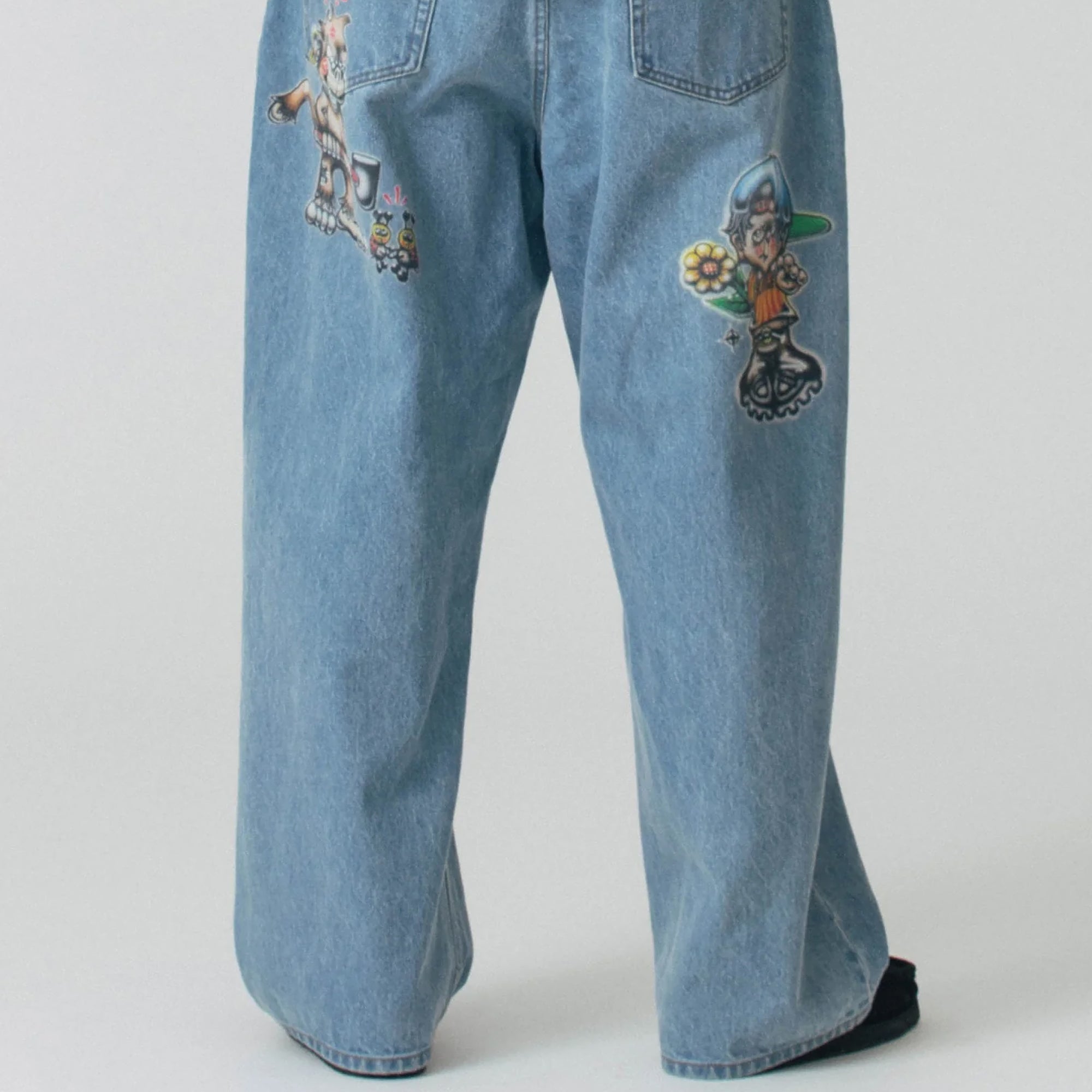 X-Large Mens Painting Denim Pants