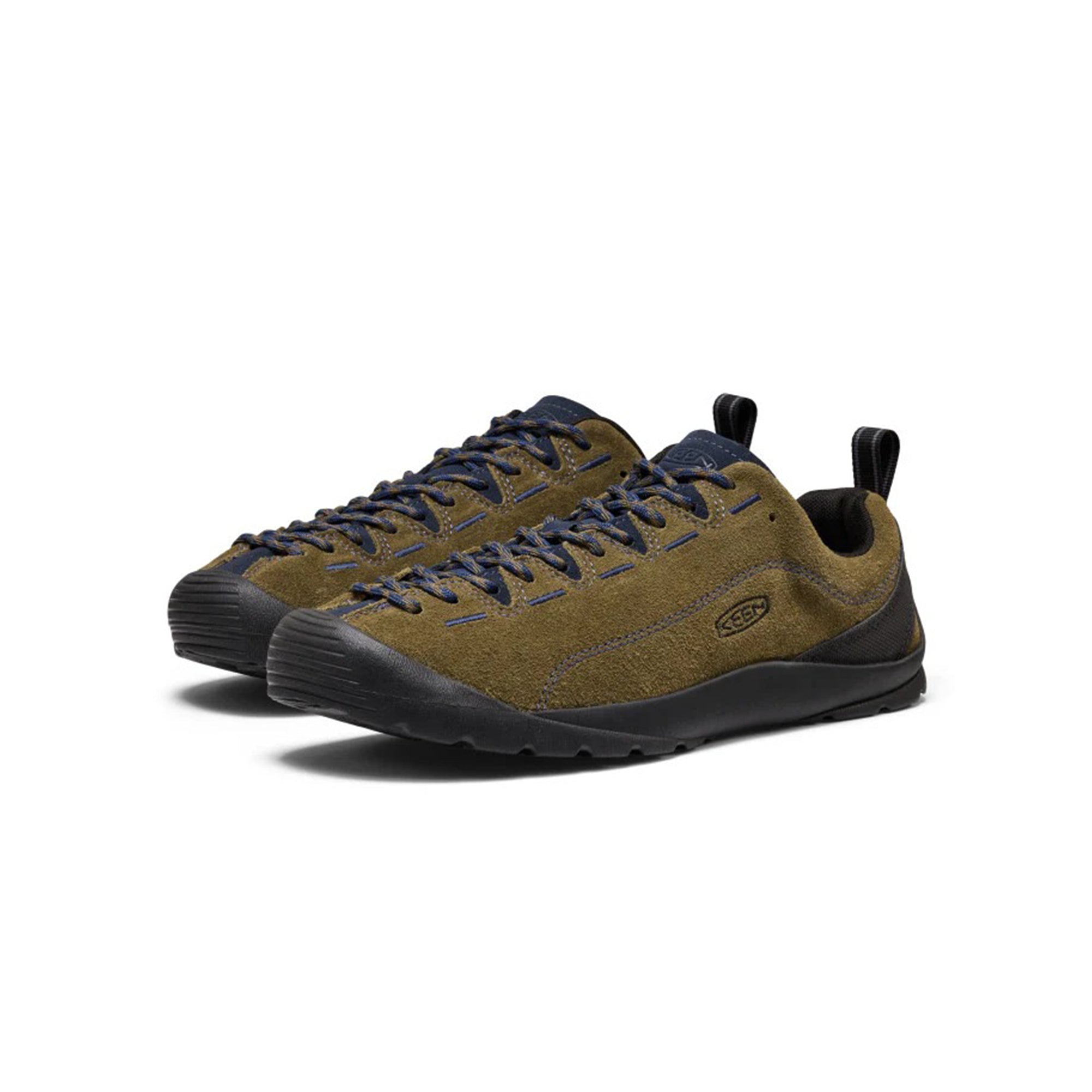 Dark Olive blue and black Sneakers on a white background