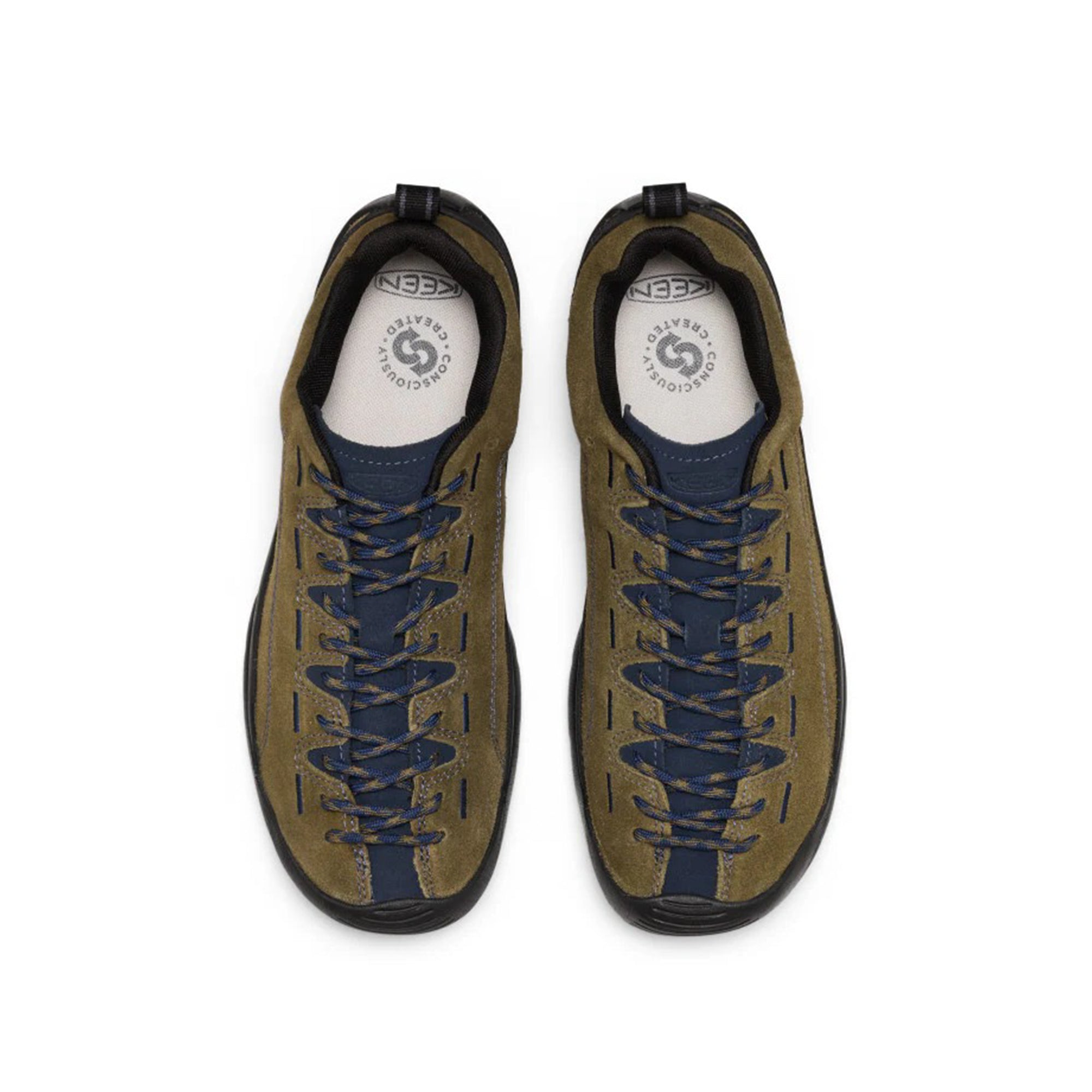 Dark Olive blue and black Sneakers on a white background