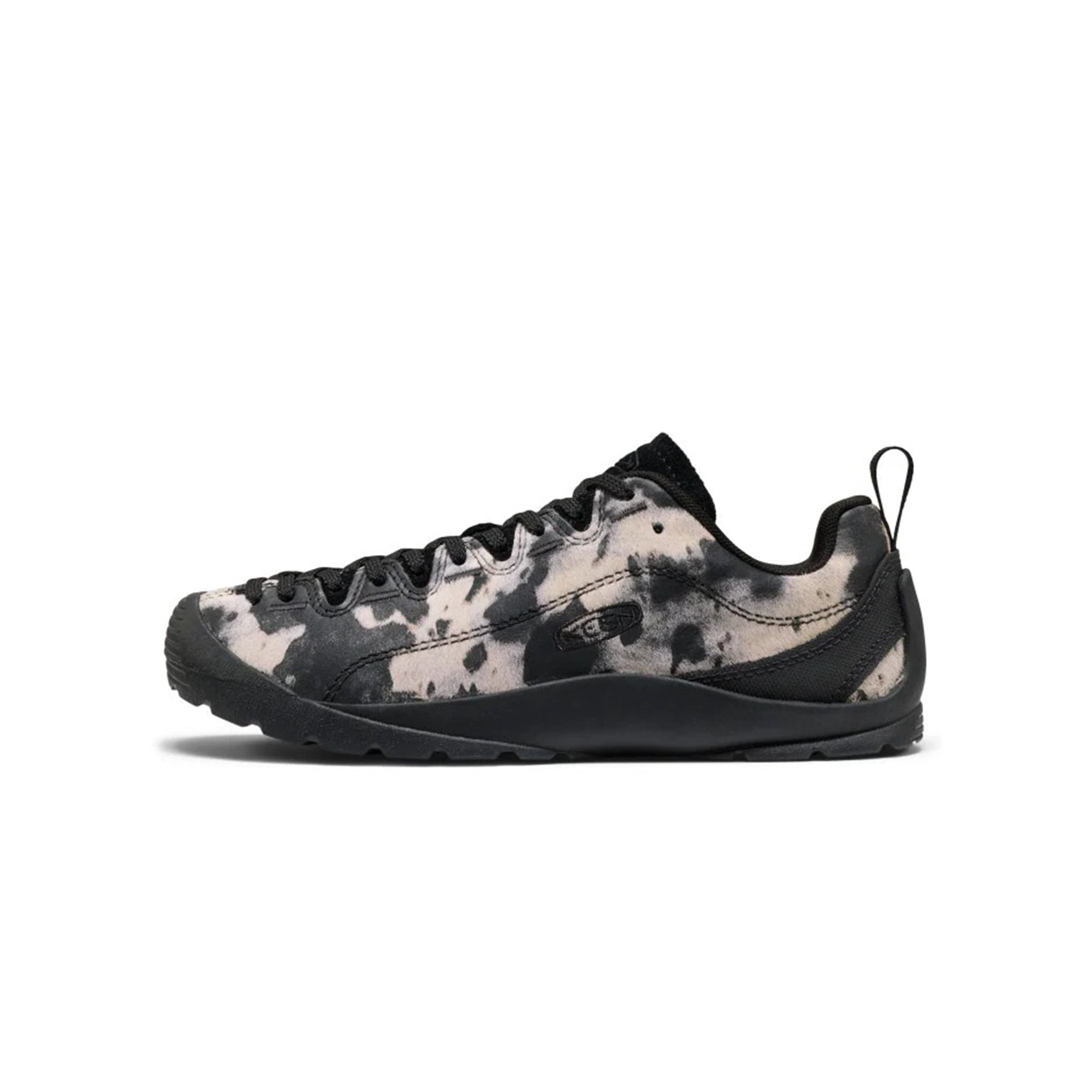 Cow printed Black Sneakers on a white background