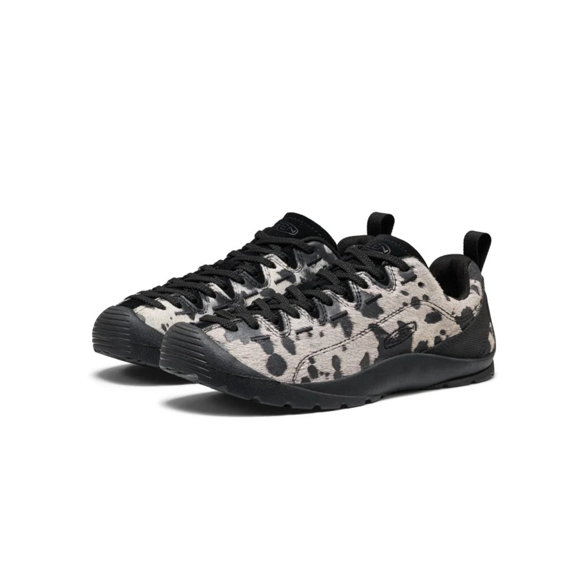 Cow printed Black Sneakers on a white background