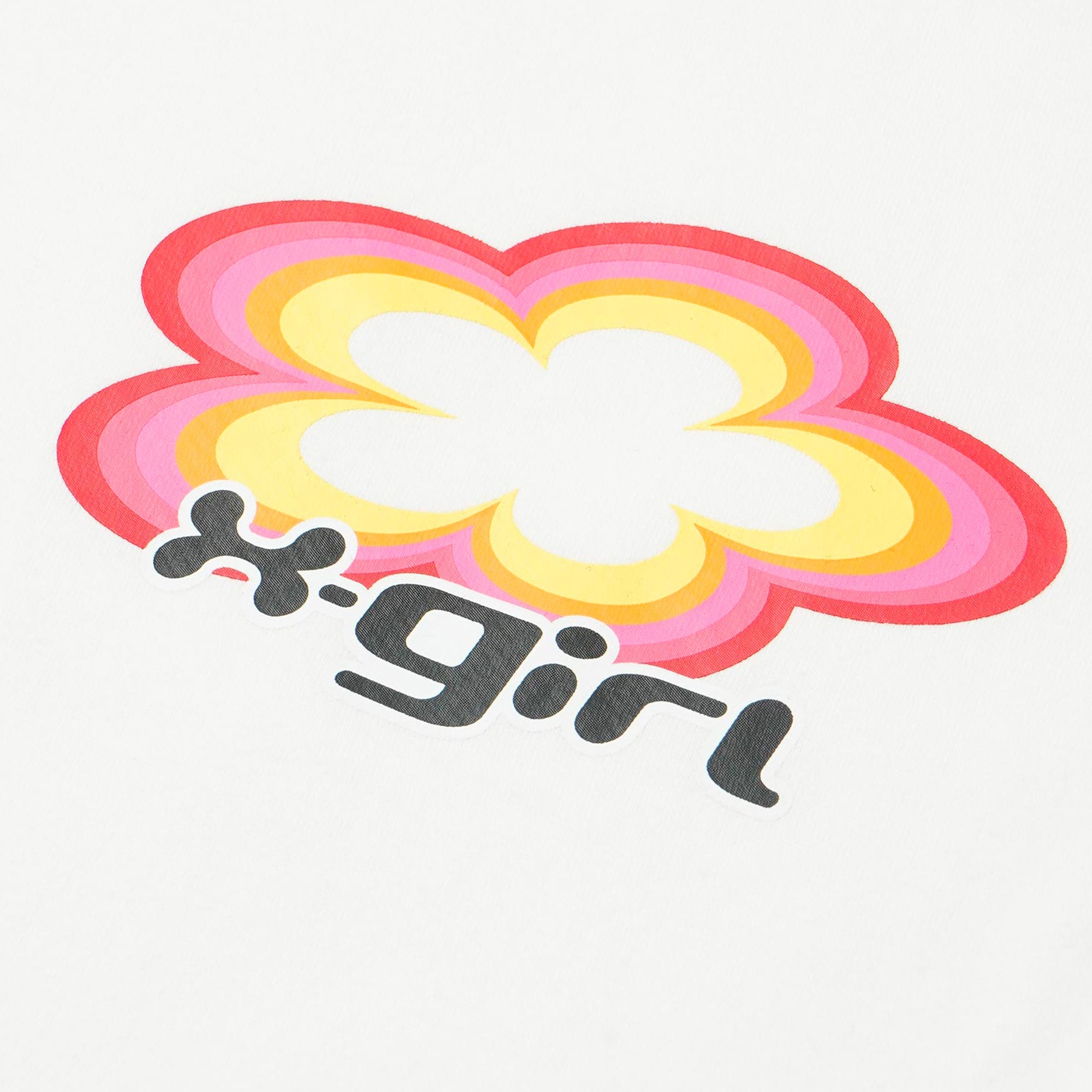 X-Girl Womens Flower Logo Ringer Classic SS Tee