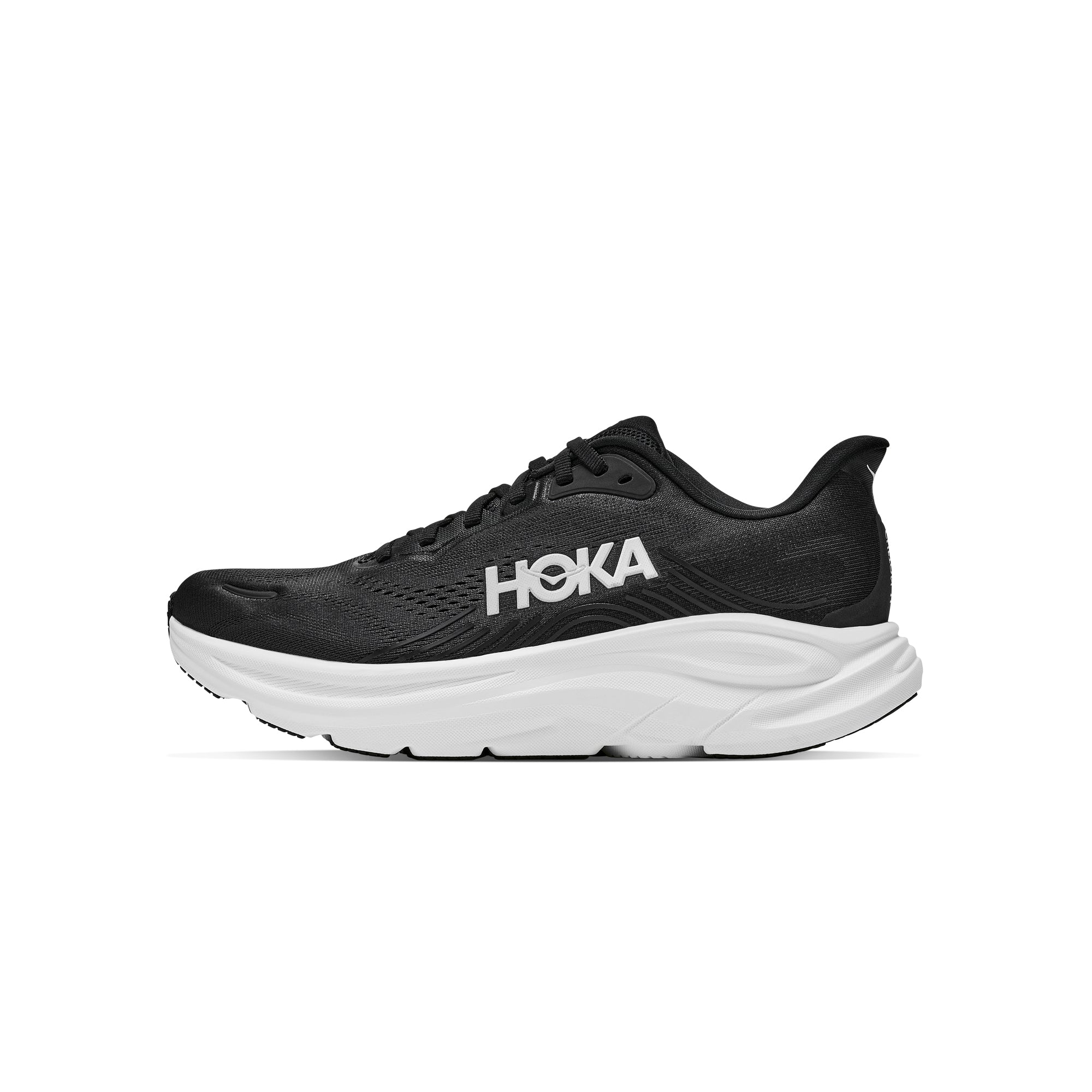 black and white sneakers on a white background