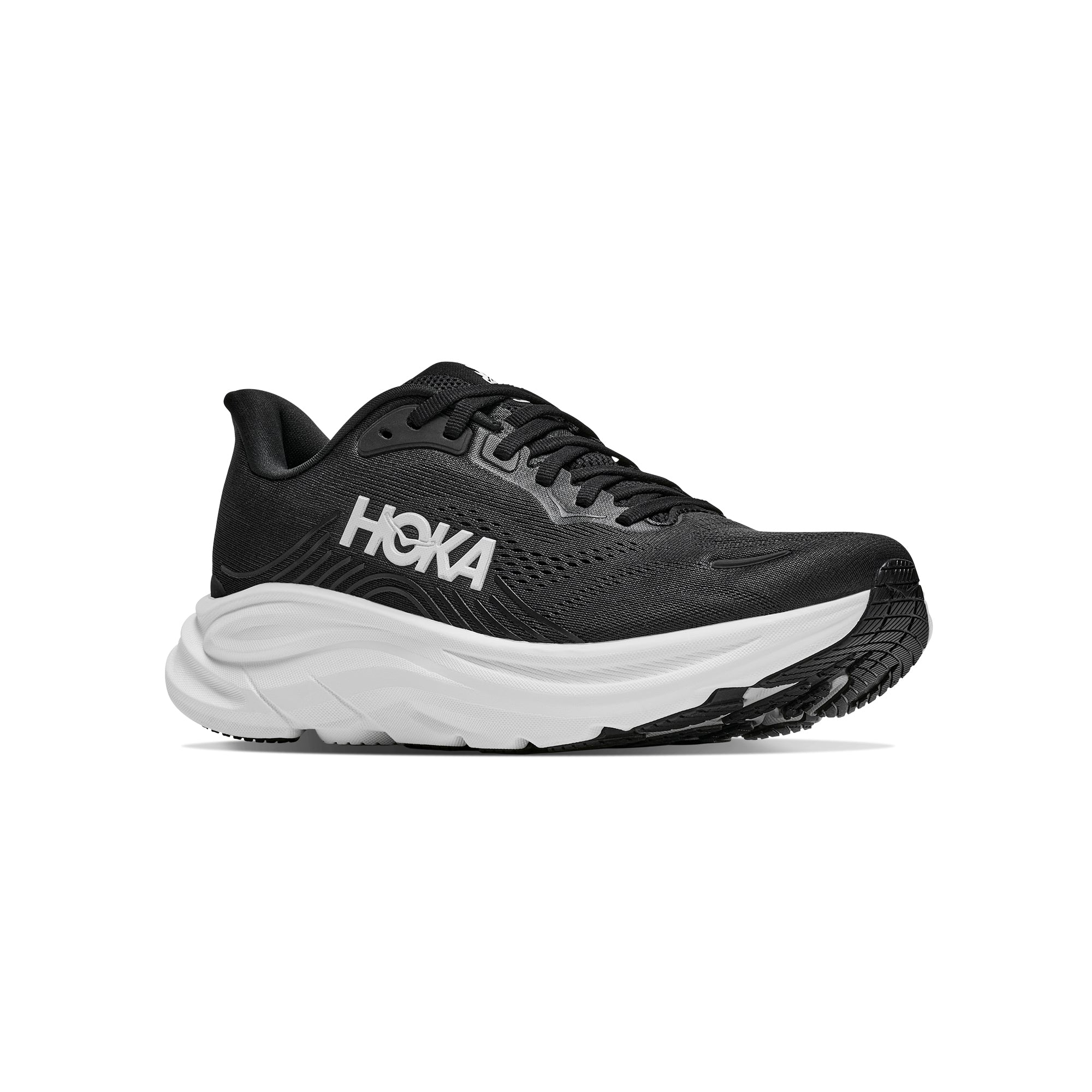 black and white sneakers on a white background