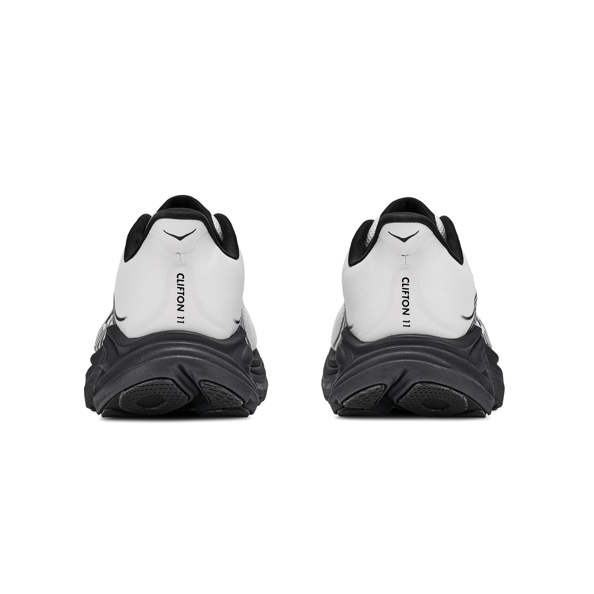 white and black sneakers on a white background