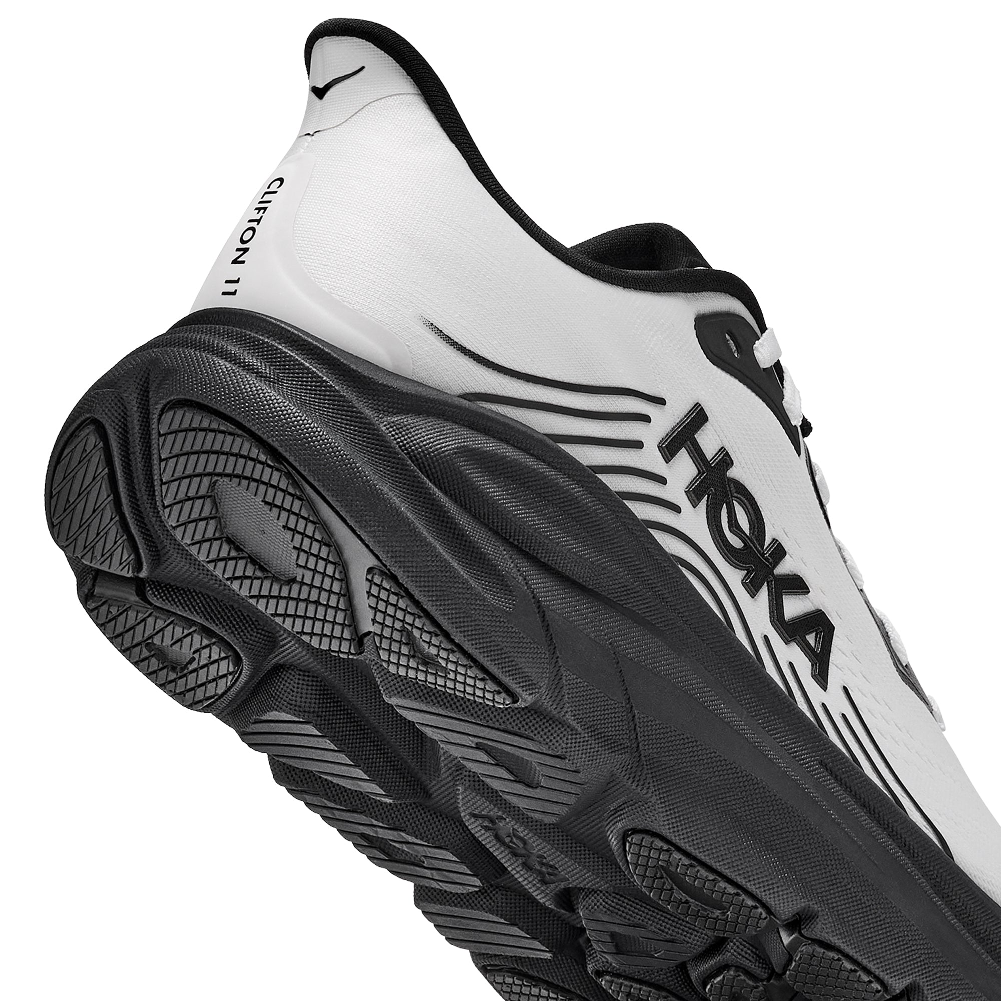 white and black sneakers on a white background