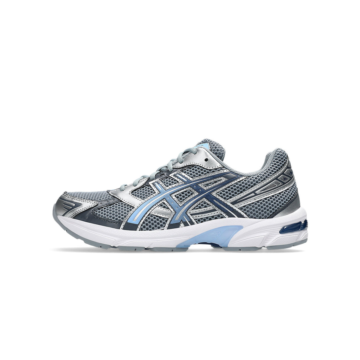 ASICS Gel-1130 Steel Grey Navy Hairy Suede Running Shoes Mens 9.5 Sneakers ASICS Gel 1130 Mens Running Shoes Steel Grey Black 1203A609  main image 2