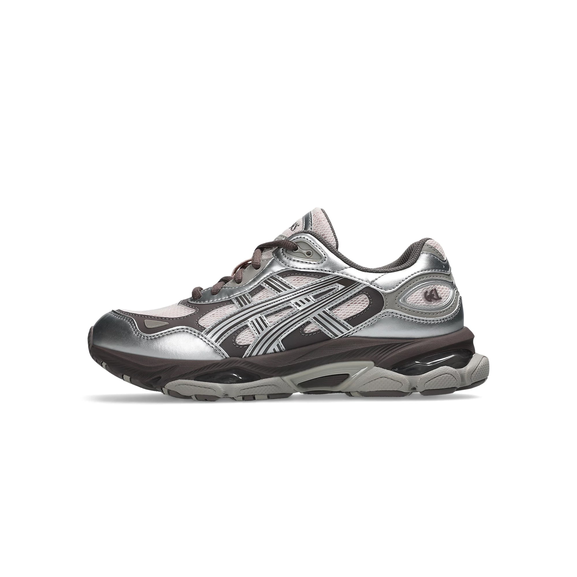 Pink Cloud/Pure Silver Sneakers on a white background