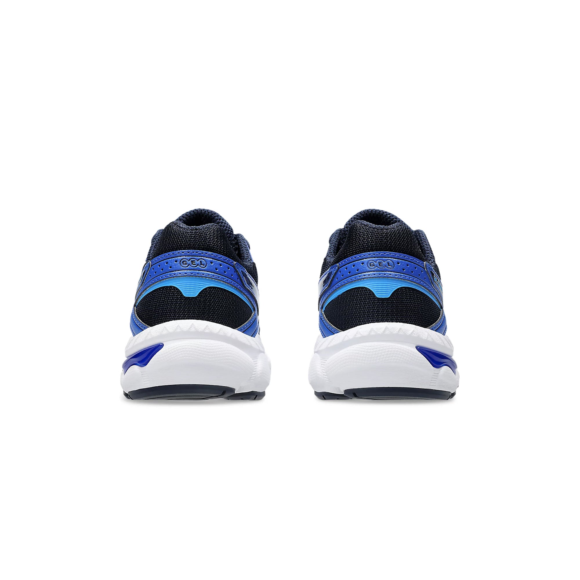 Blue white sneakers on a white background