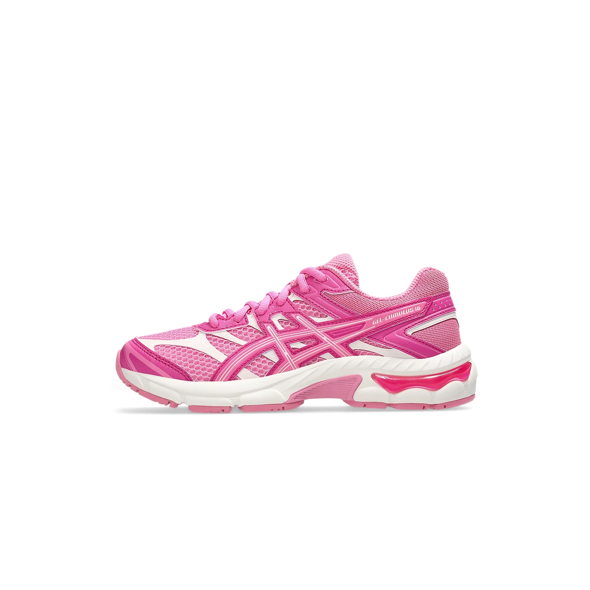 pink and white sneakers on a white background