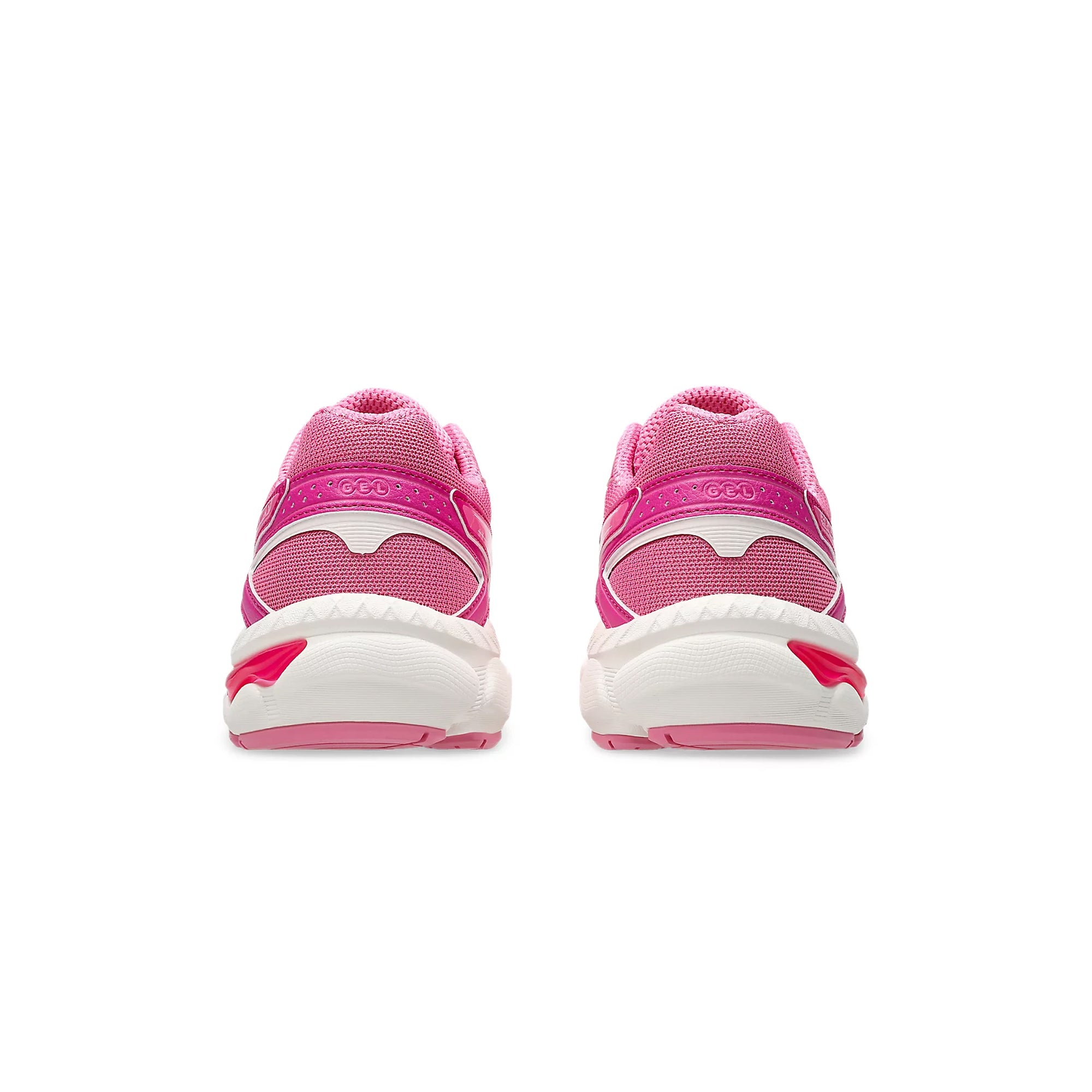 pink and white sneakers on a white background