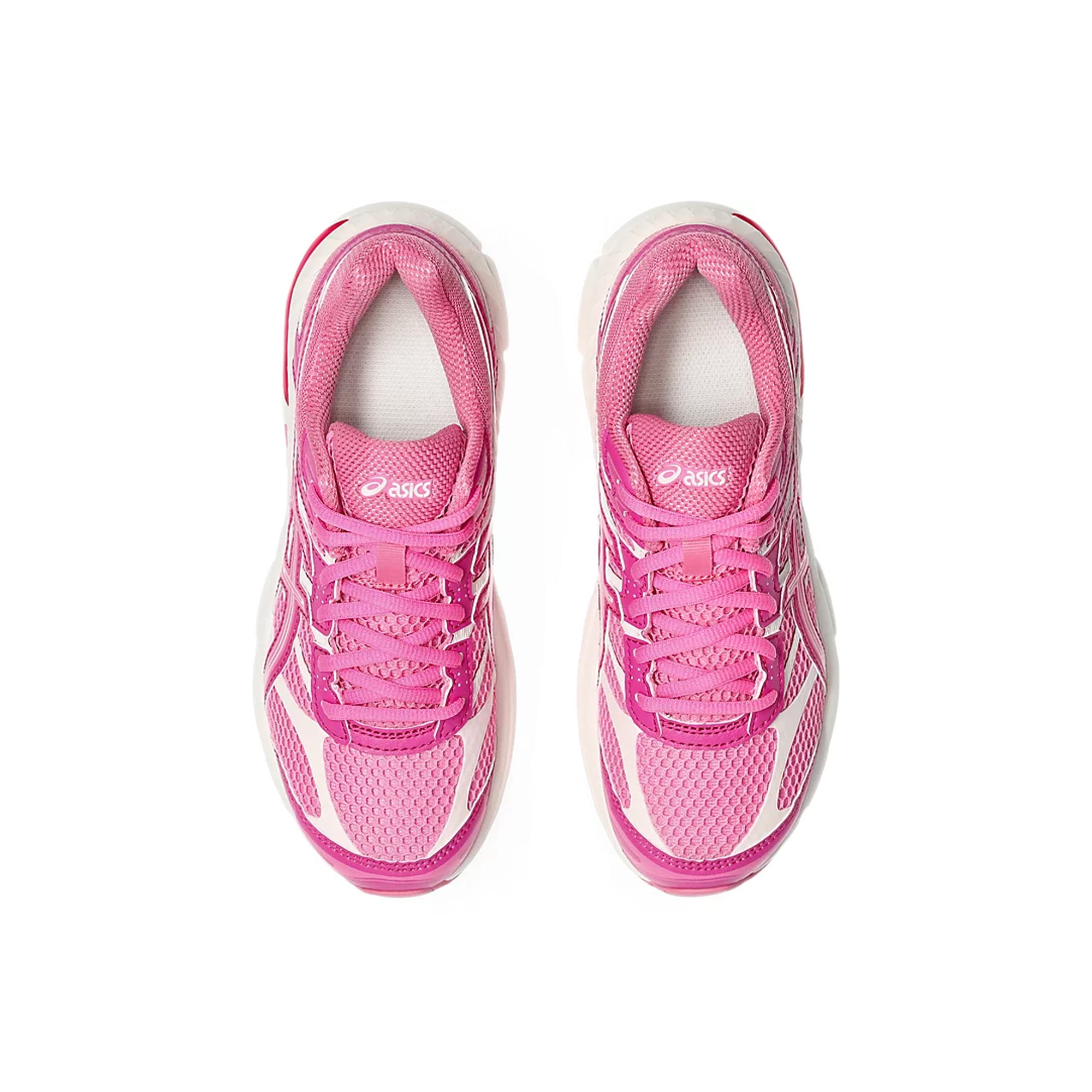 pink and white sneakers on a white background