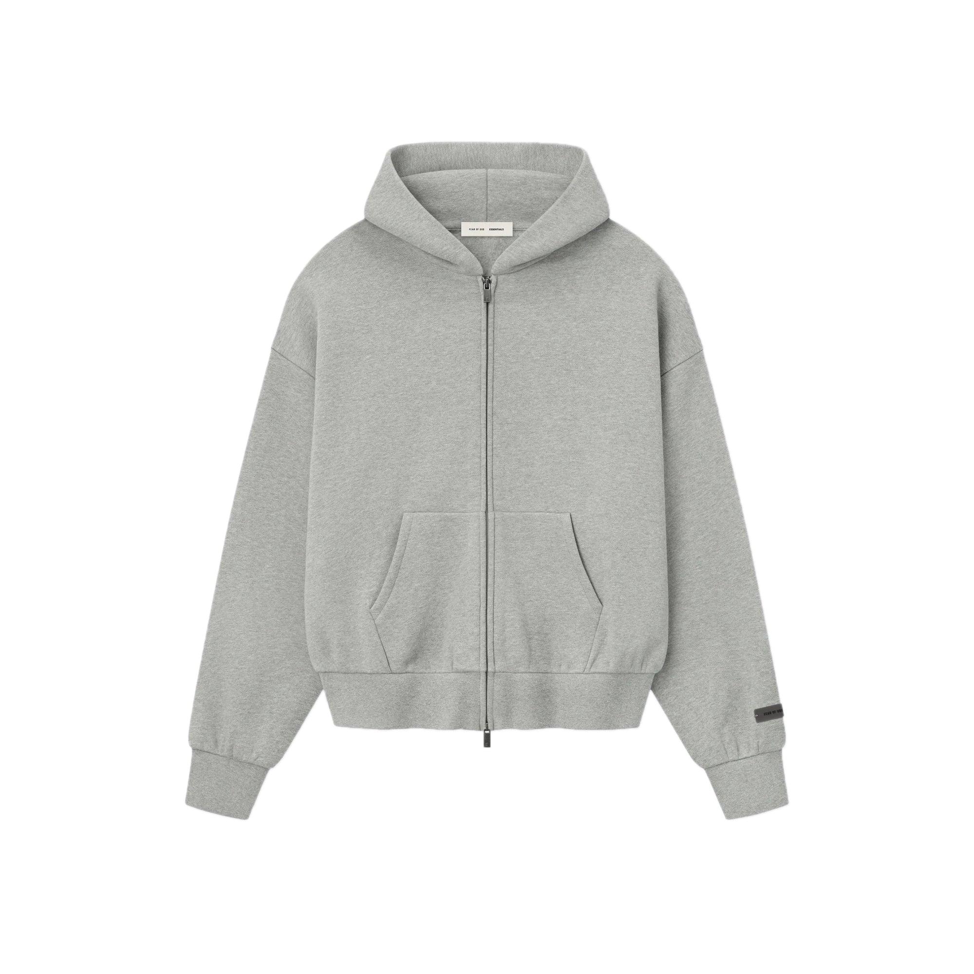 Fear of God ESSENTIALS Mens Classic Fit Fleece Zip-Up Hoodie