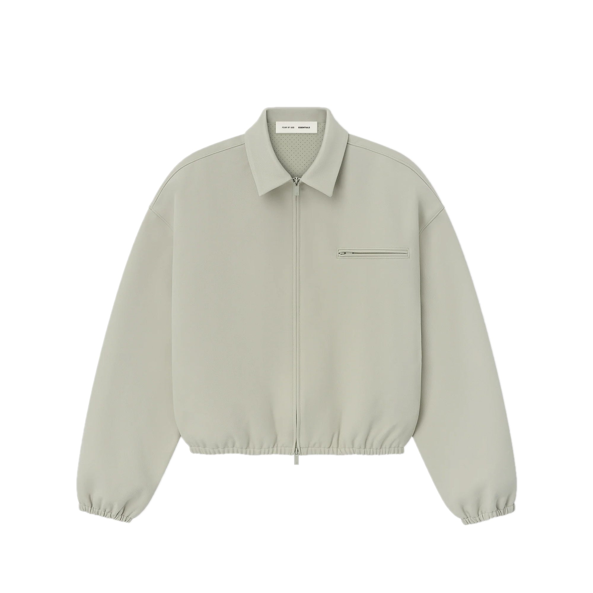 Fear of God ESSENTIALS Mens Bonded Canvas Zip-Up Jacket