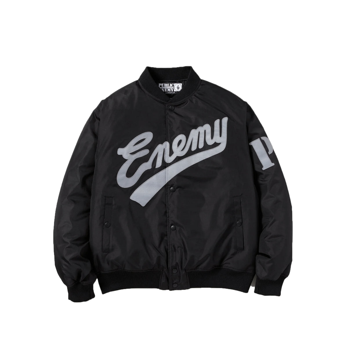 Neighborhood x Public Enemy x Majestic Mens Baseball Jacket 