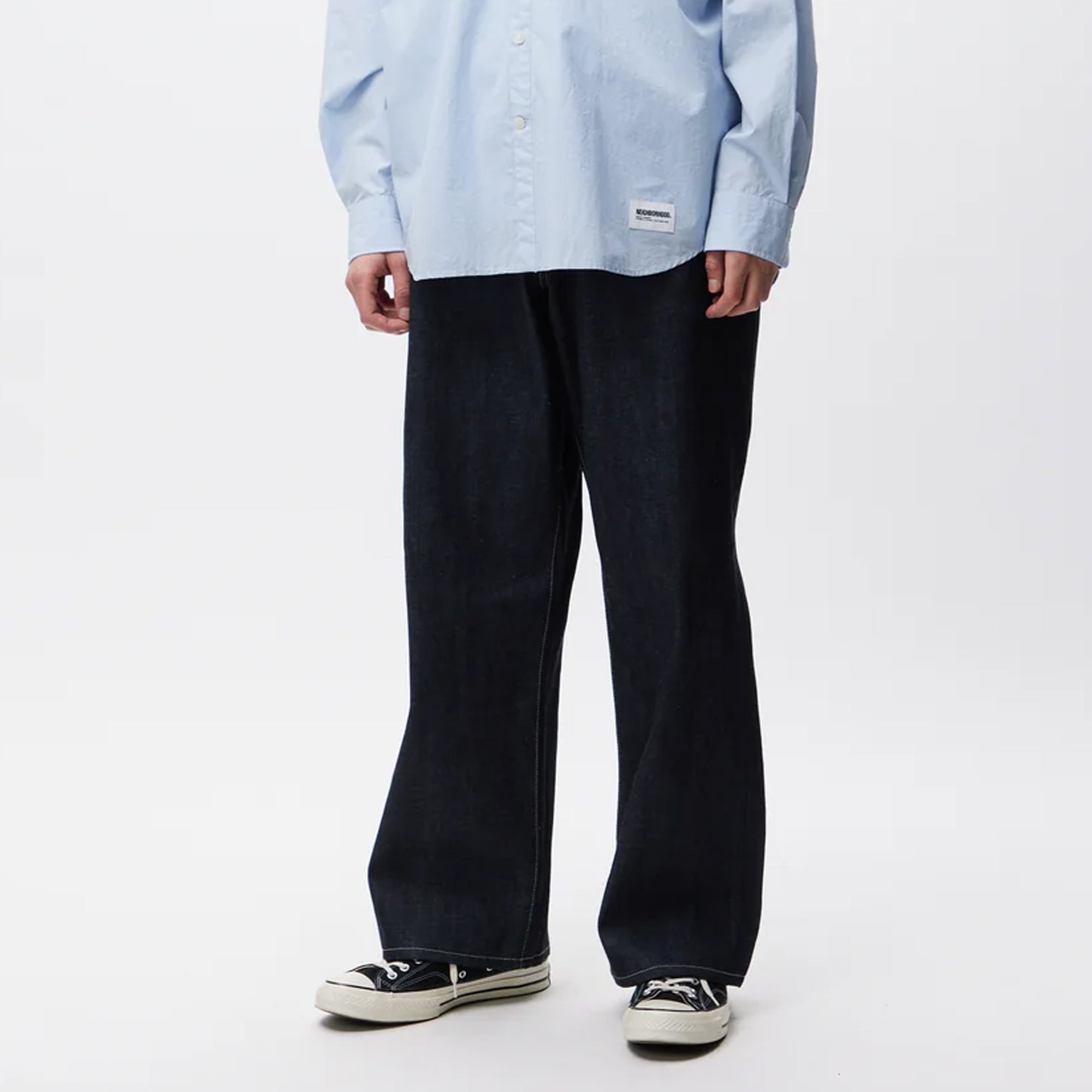 Neighborhood Mens Rigid Denim DP Wide Pants – Extra Butter