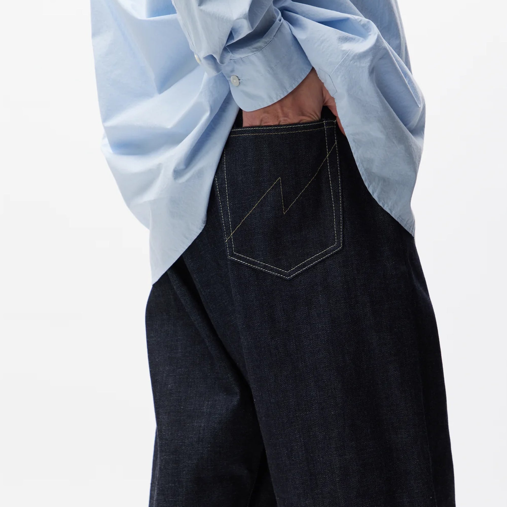 Neighborhood Mens Rigid Denim DP Wide Pants