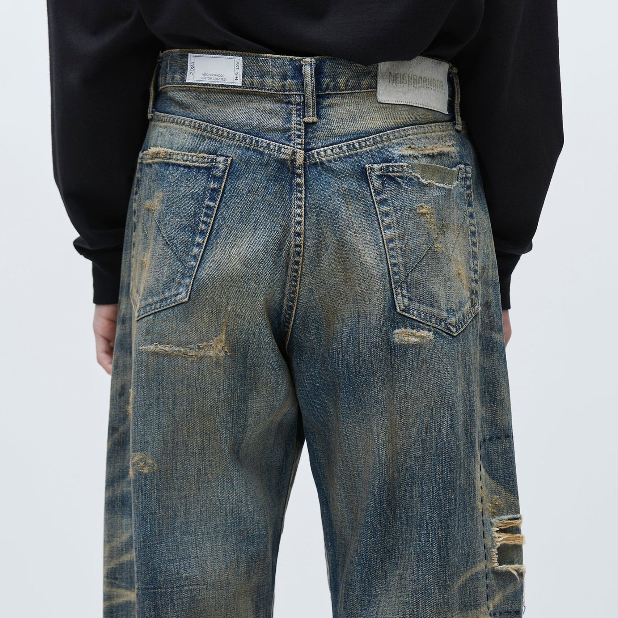 Neighborhood Mens Savage Denim DP Wide Pants – Extra Butter