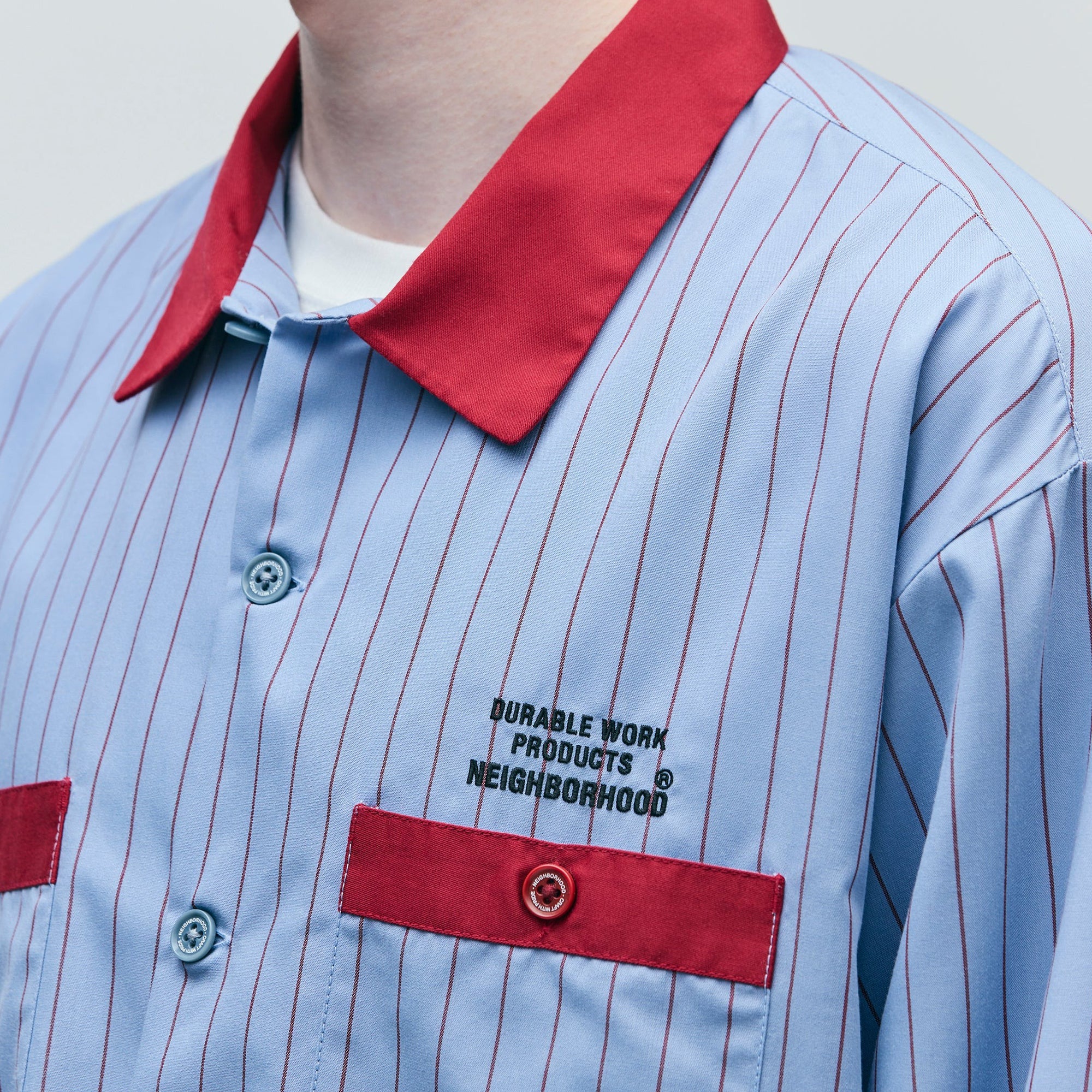 Neighborhood Mens Classic Work Stripe Longsleeve Shirt