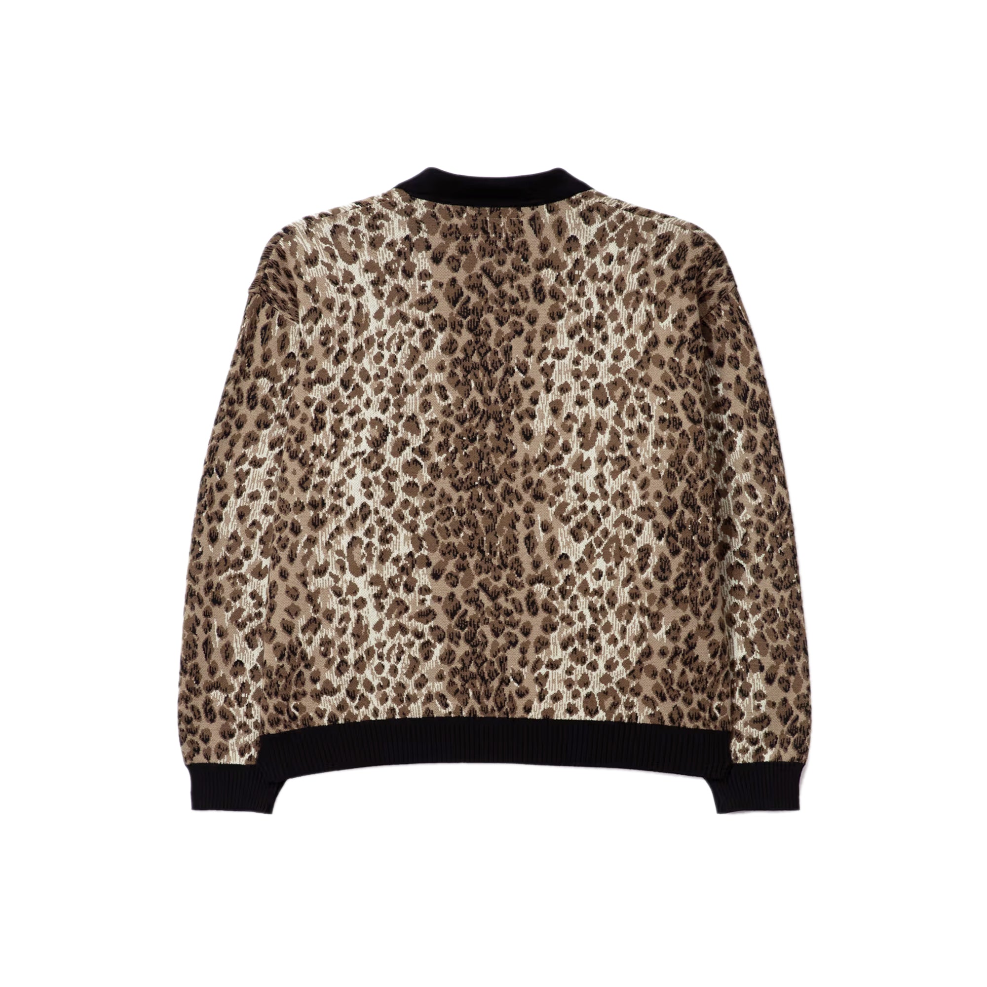 Wacko Maria Mens Leopard Knit Polo Shirt – Extra Butter