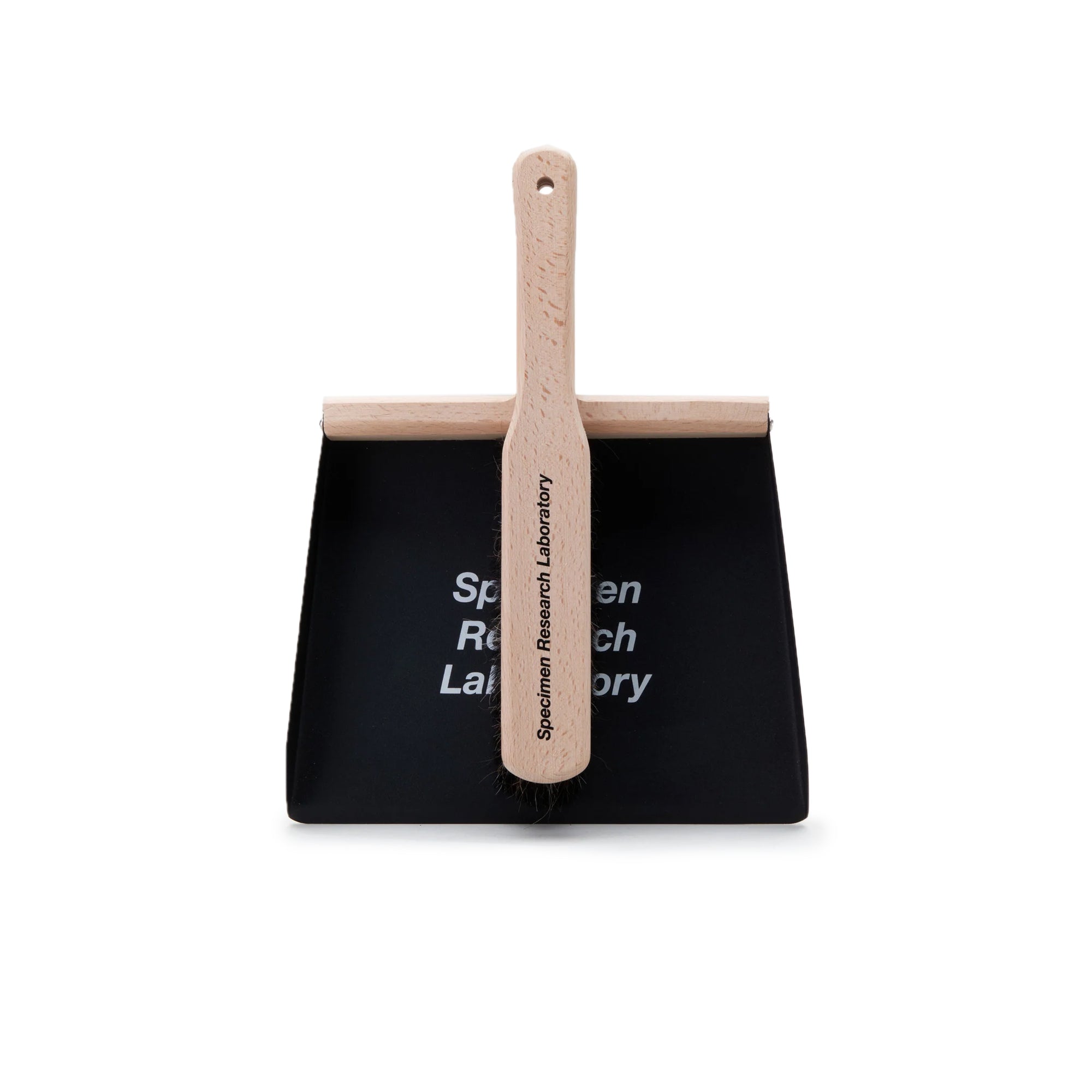 Brush with dust pan on white background
