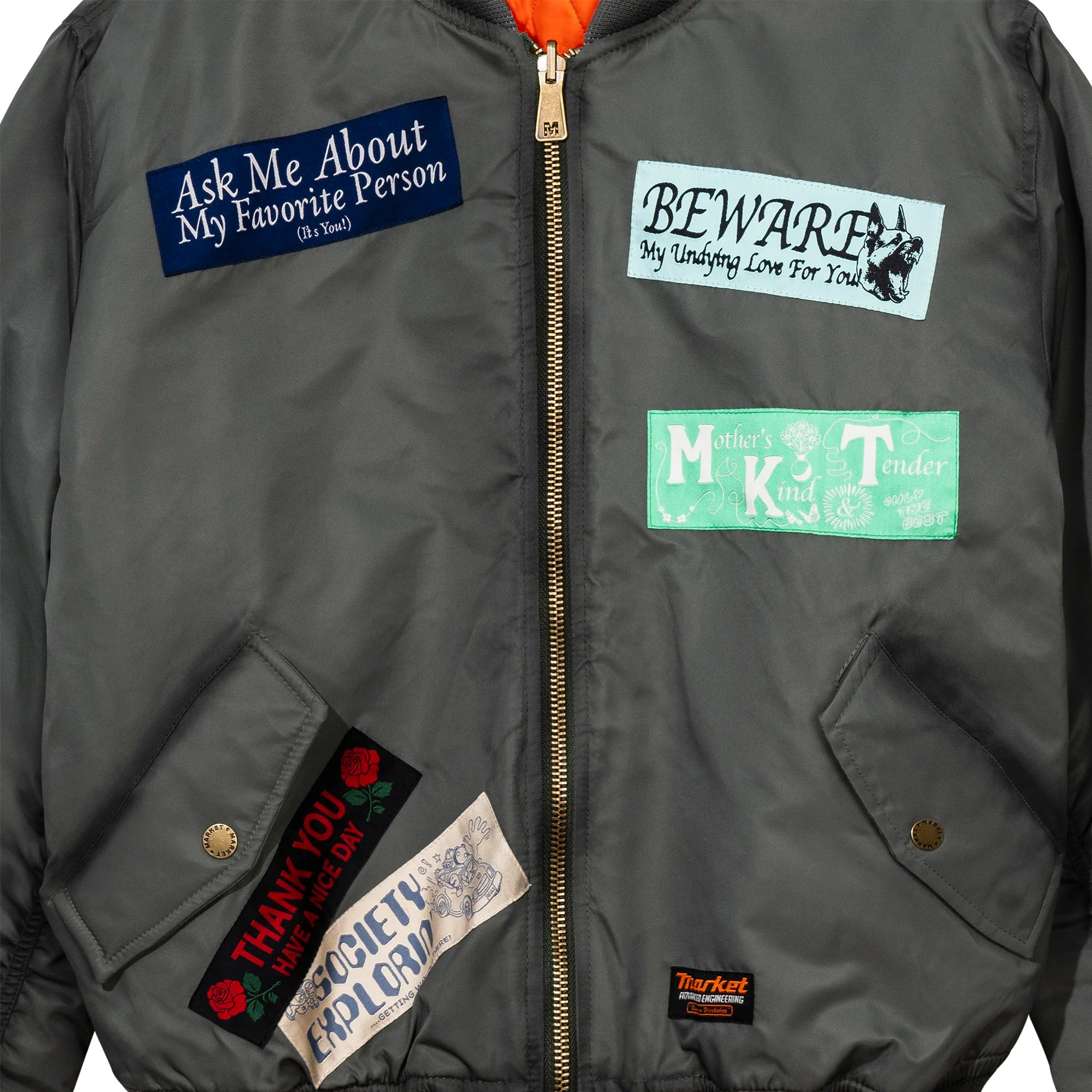 Market Mens Margins Flight Jacket