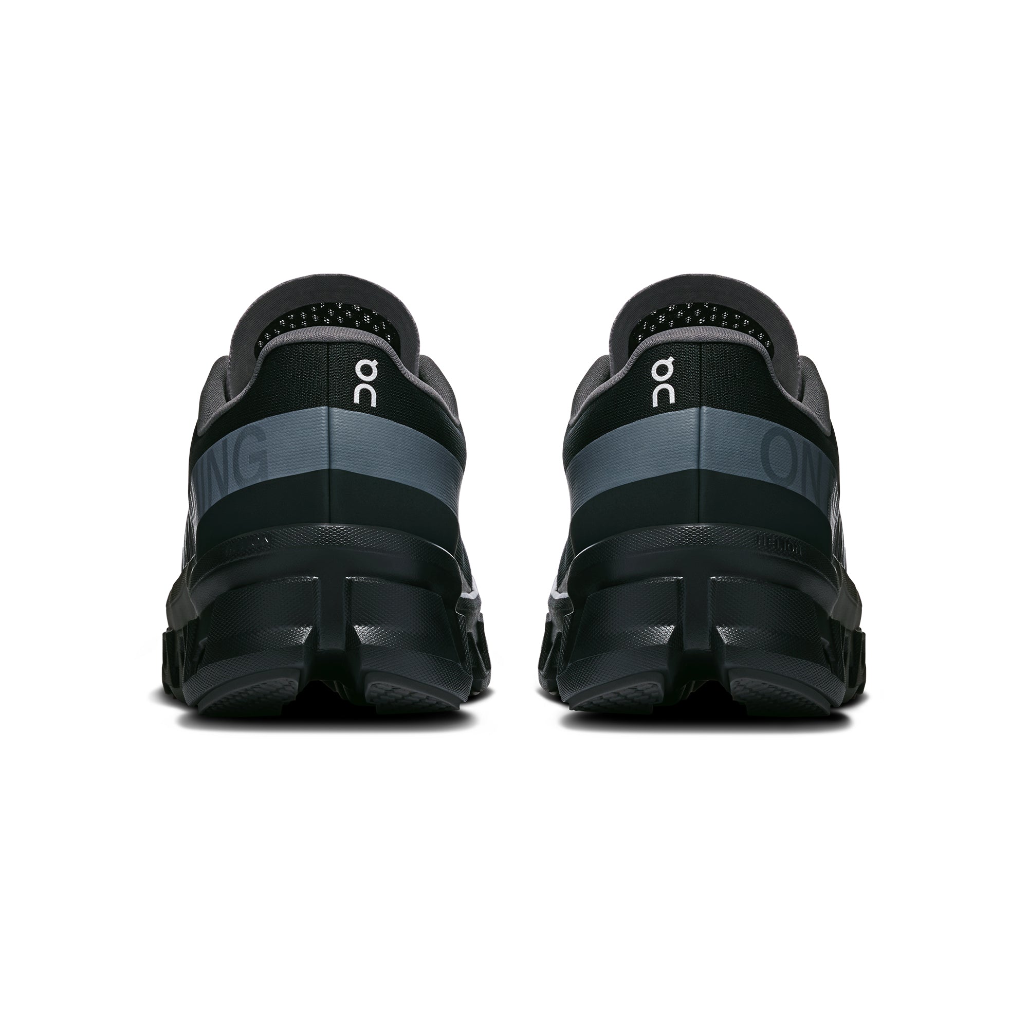 black silver sneakers on a white background