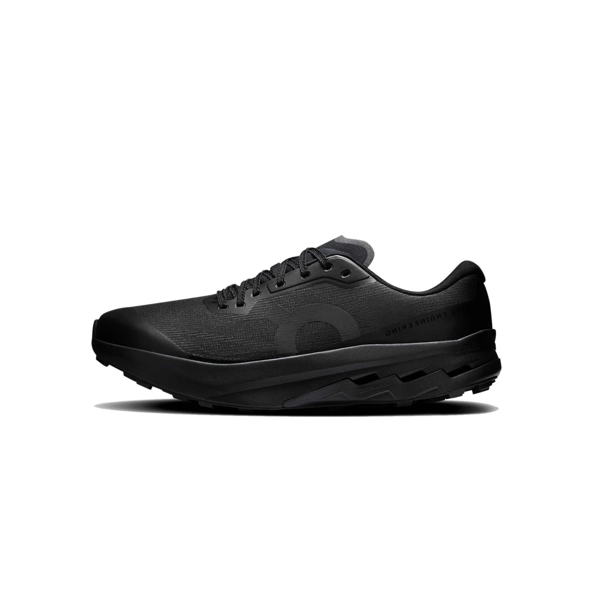 Black sneakers on a white background