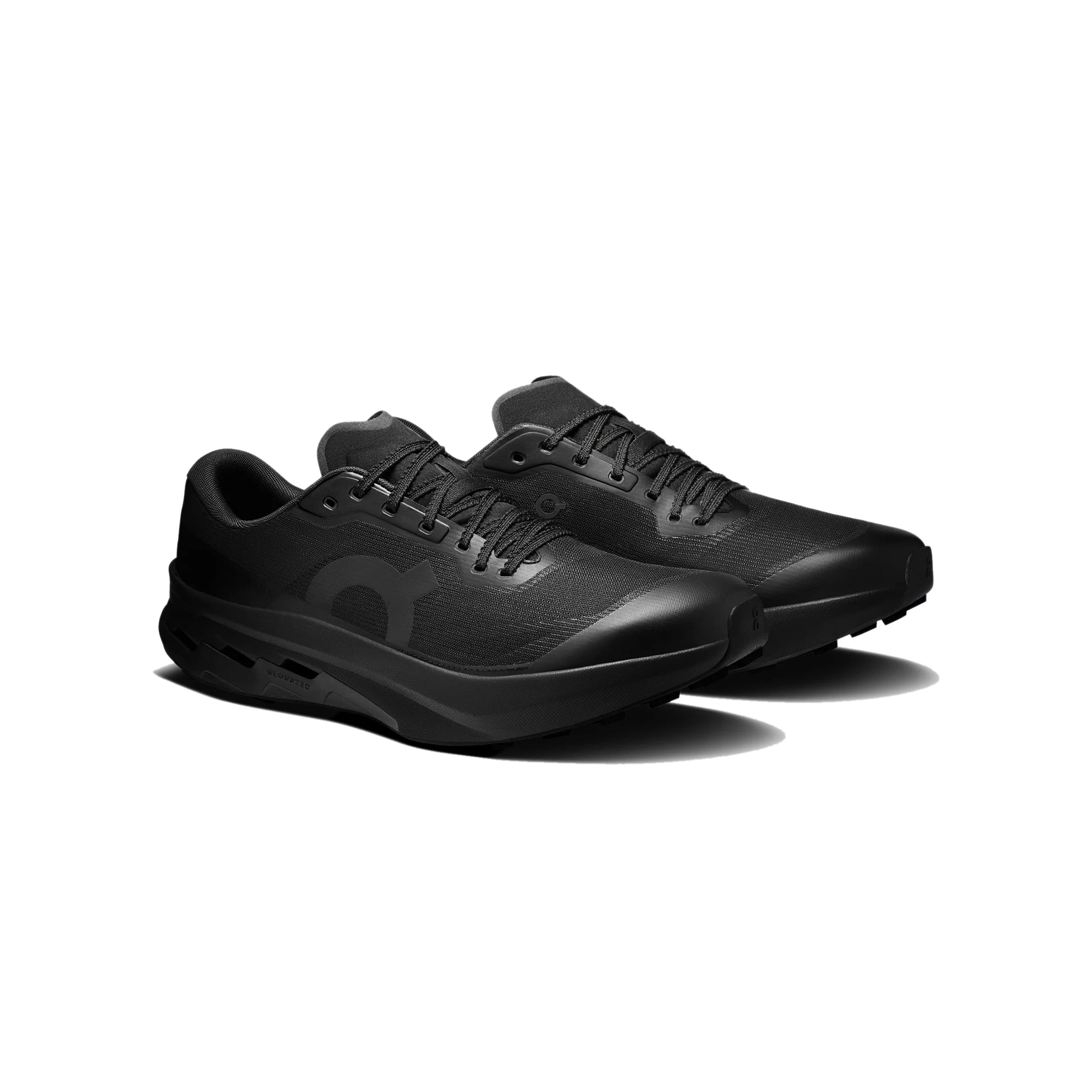 Black sneakers on a white background