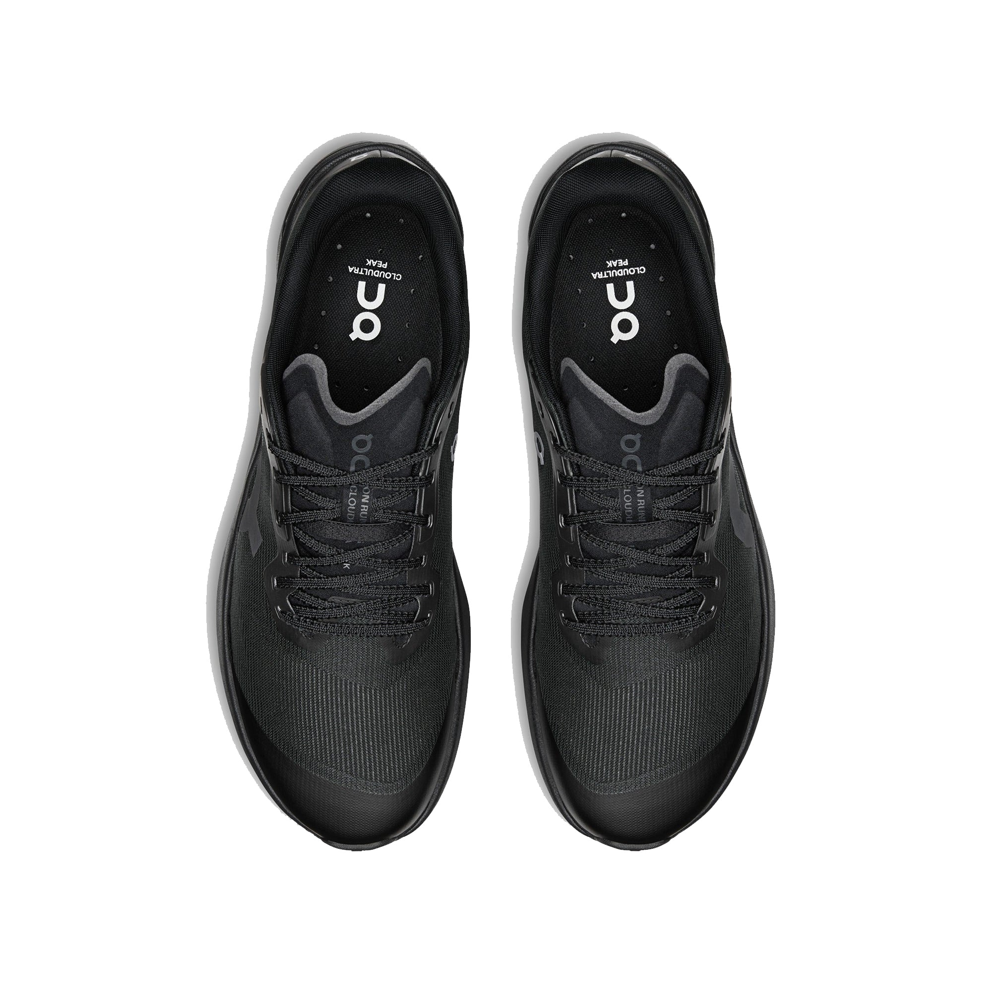 Black sneakers on a white background