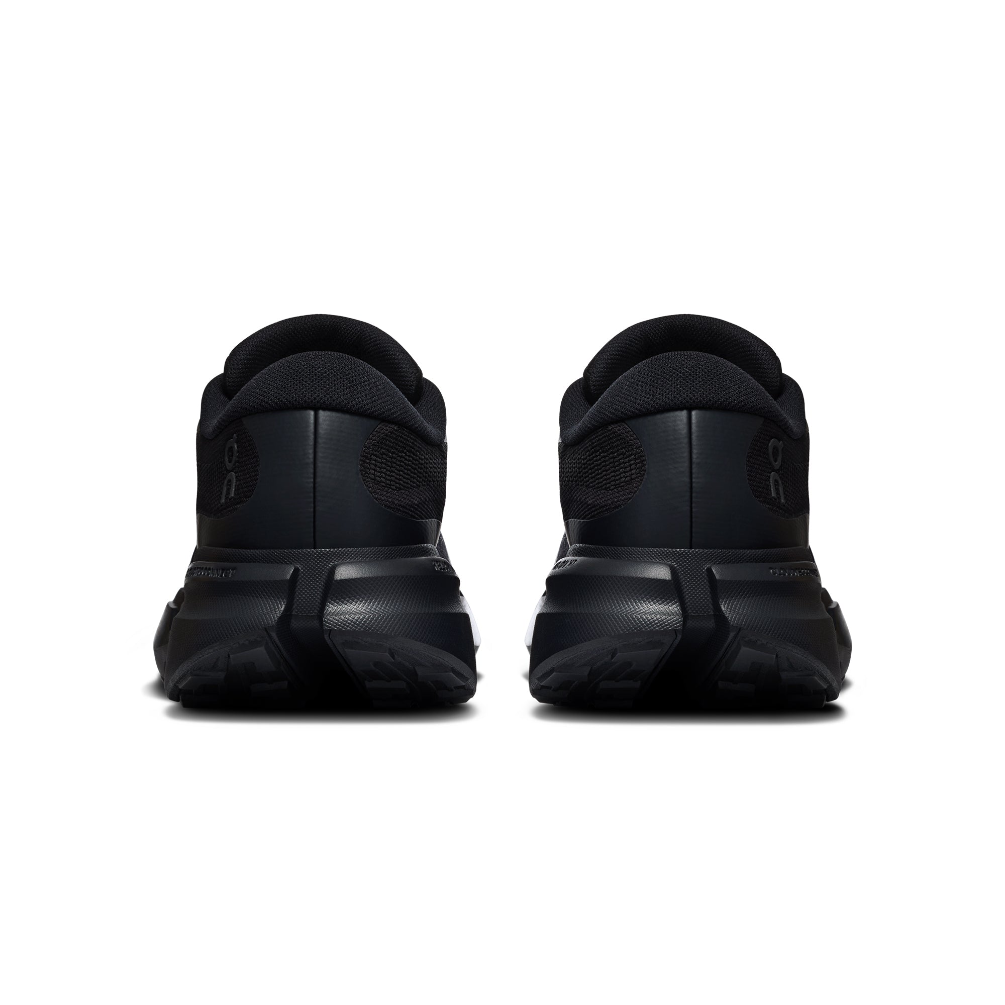 black sneakers on a white background