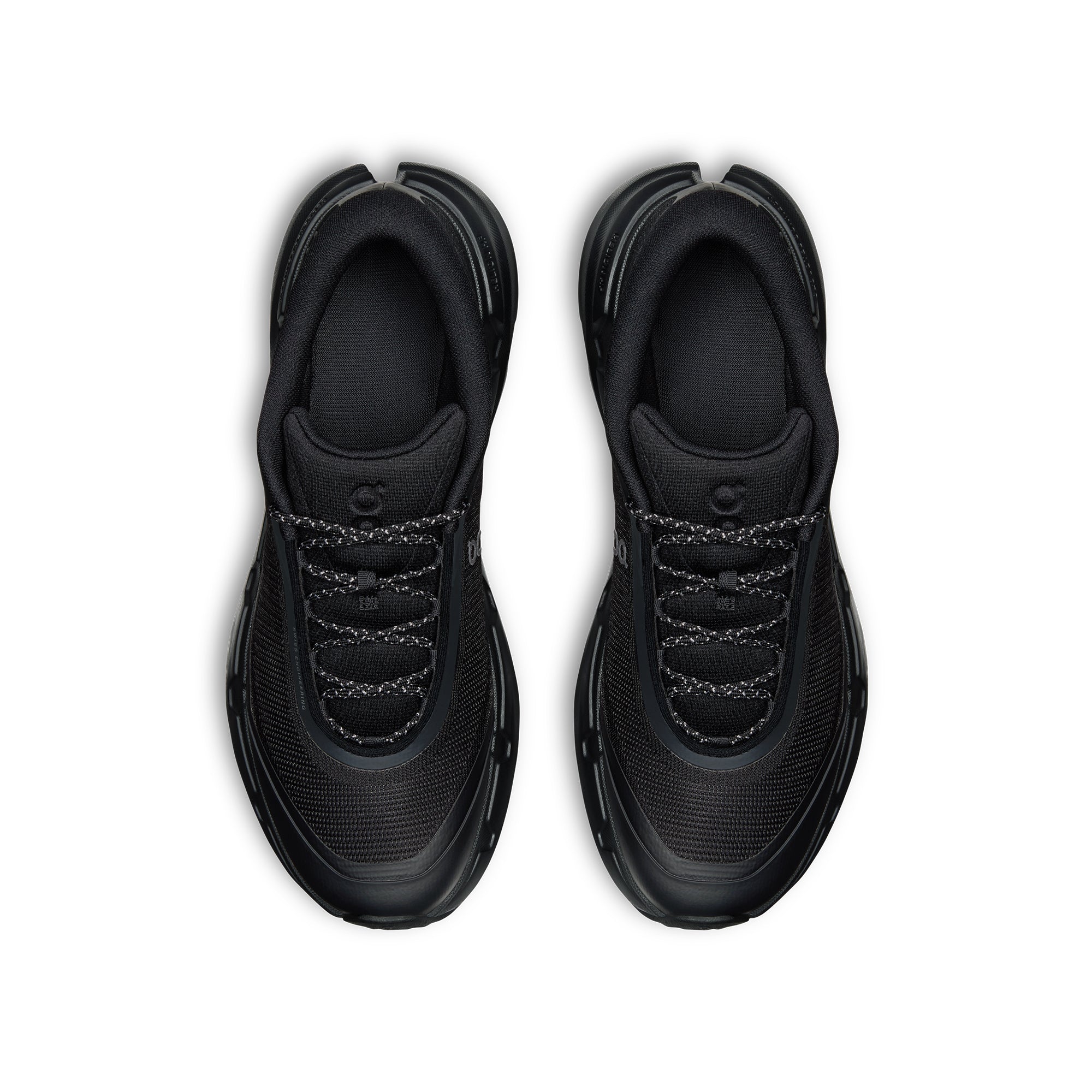 black sneakers on a white background