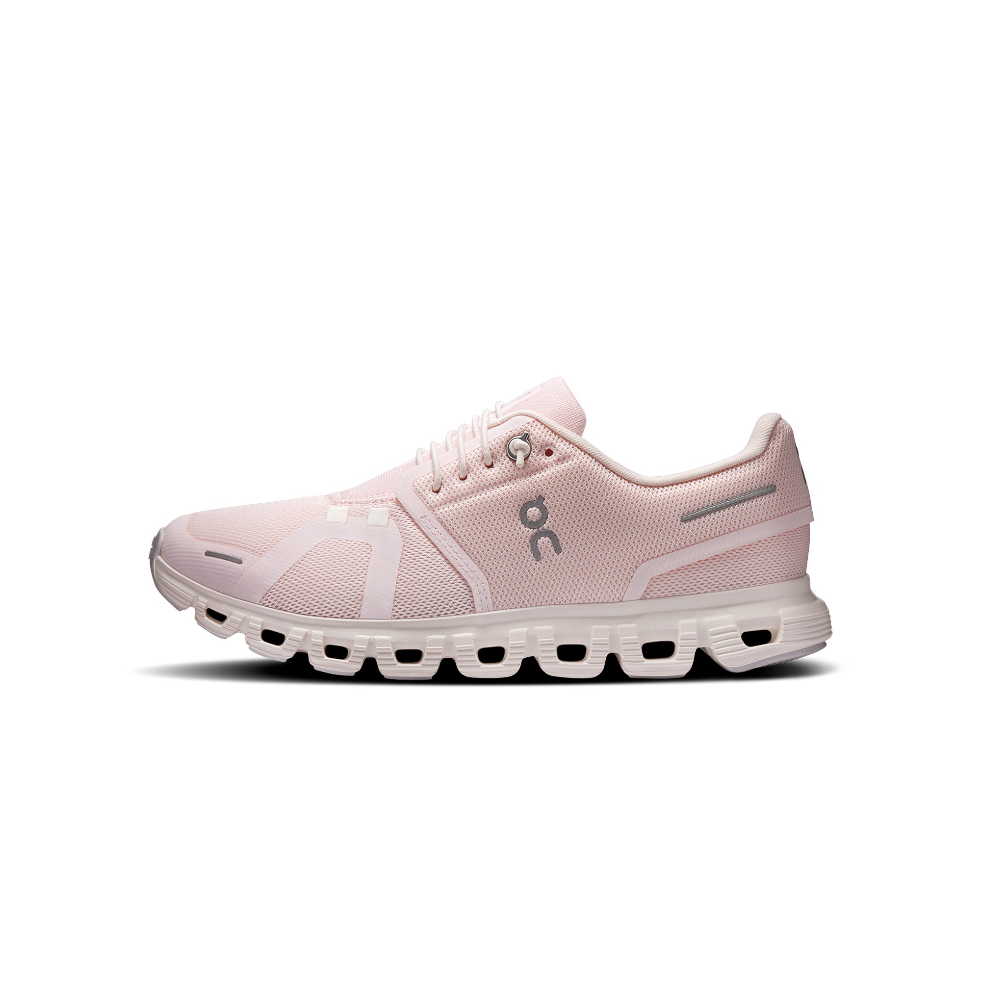 pink and white sneakers on a white background