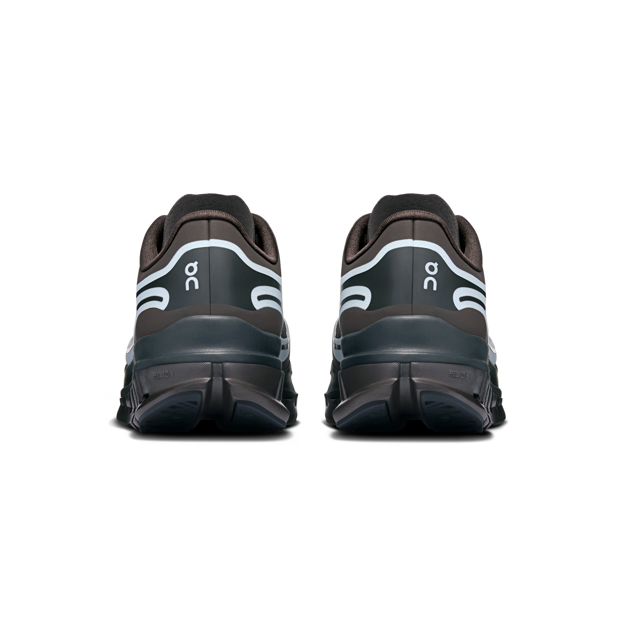 brown light blue and black sneakers on a white background 