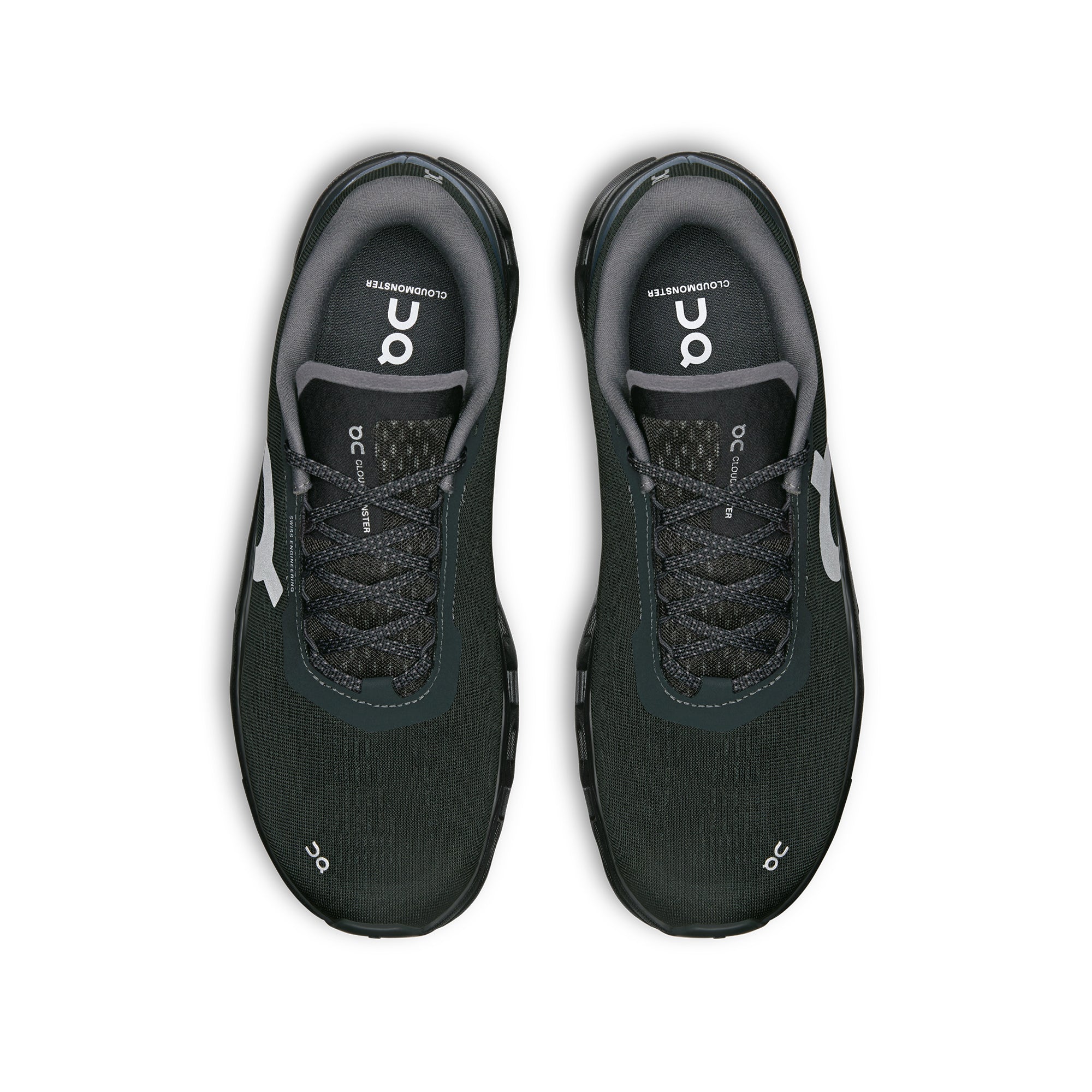 black and silver  sneakers on a white background 