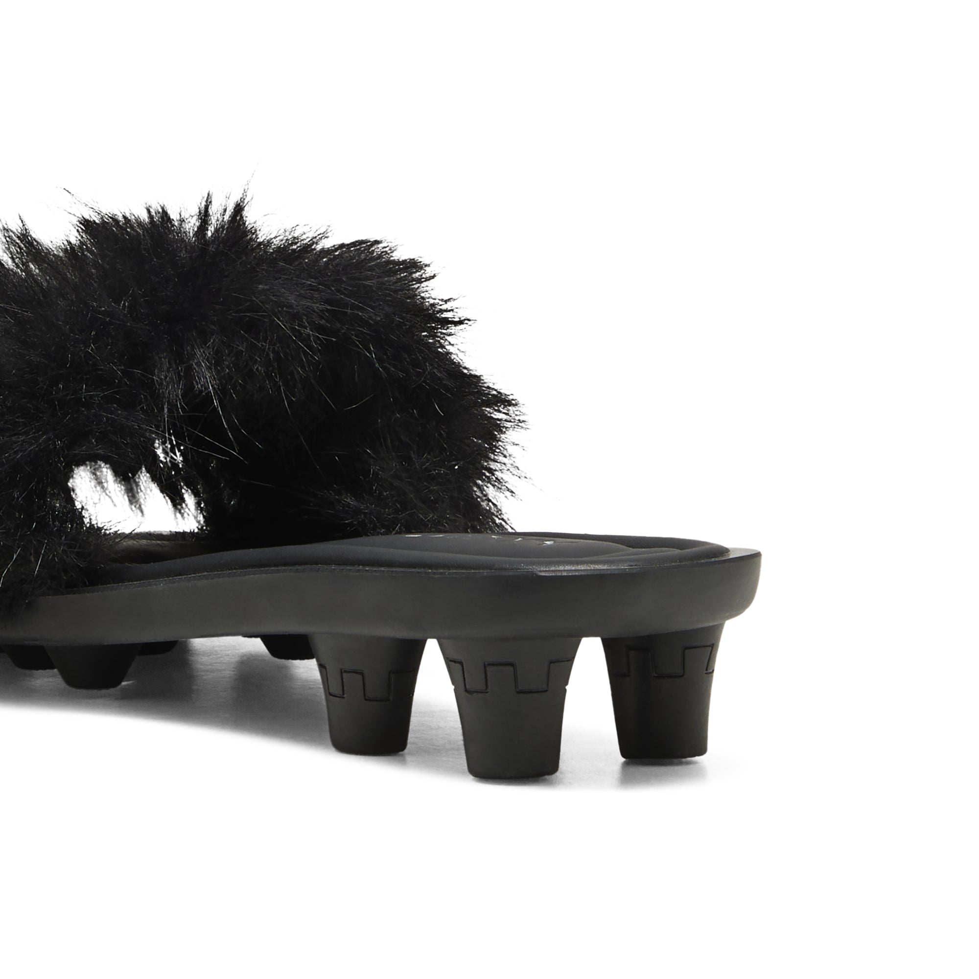 Puma x Fenty Womens Slide Chic Fur Shoes