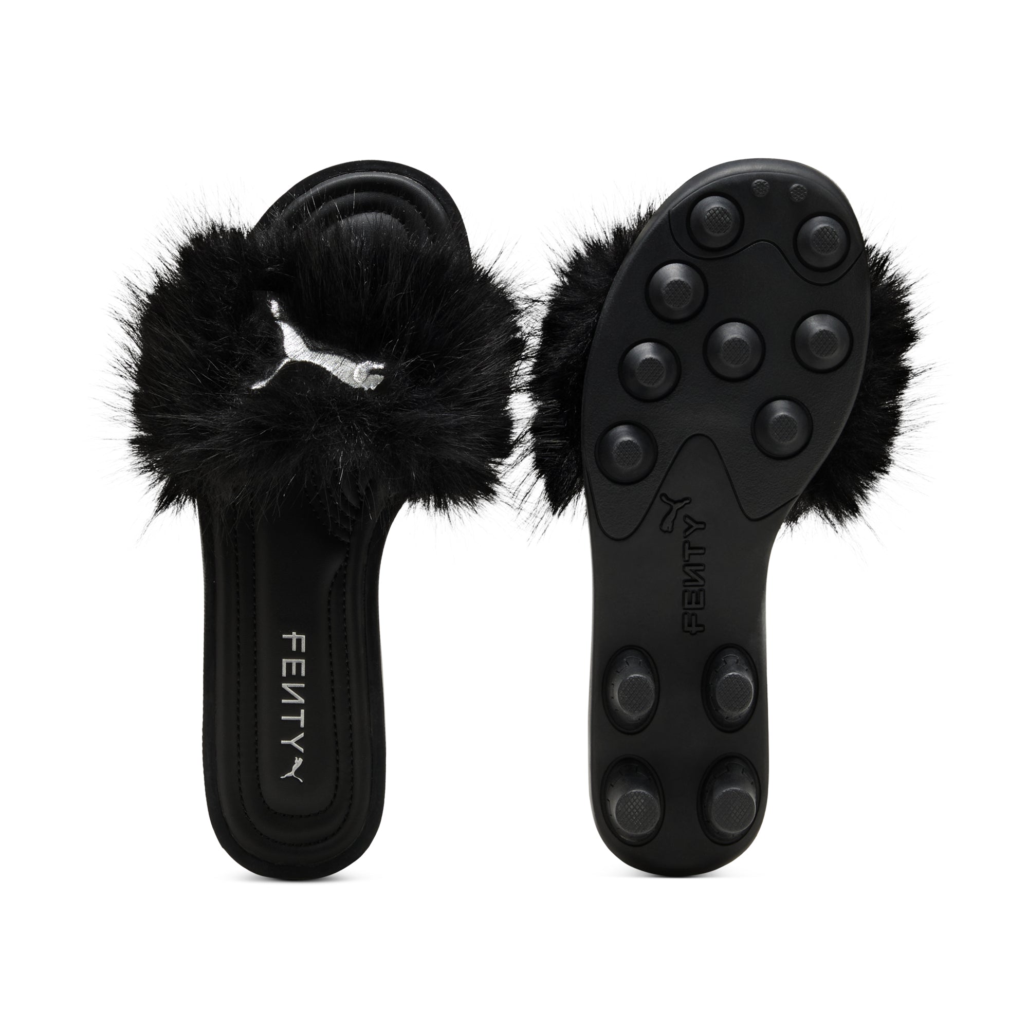 Puma x Fenty Womens Slide Chic Fur Shoes