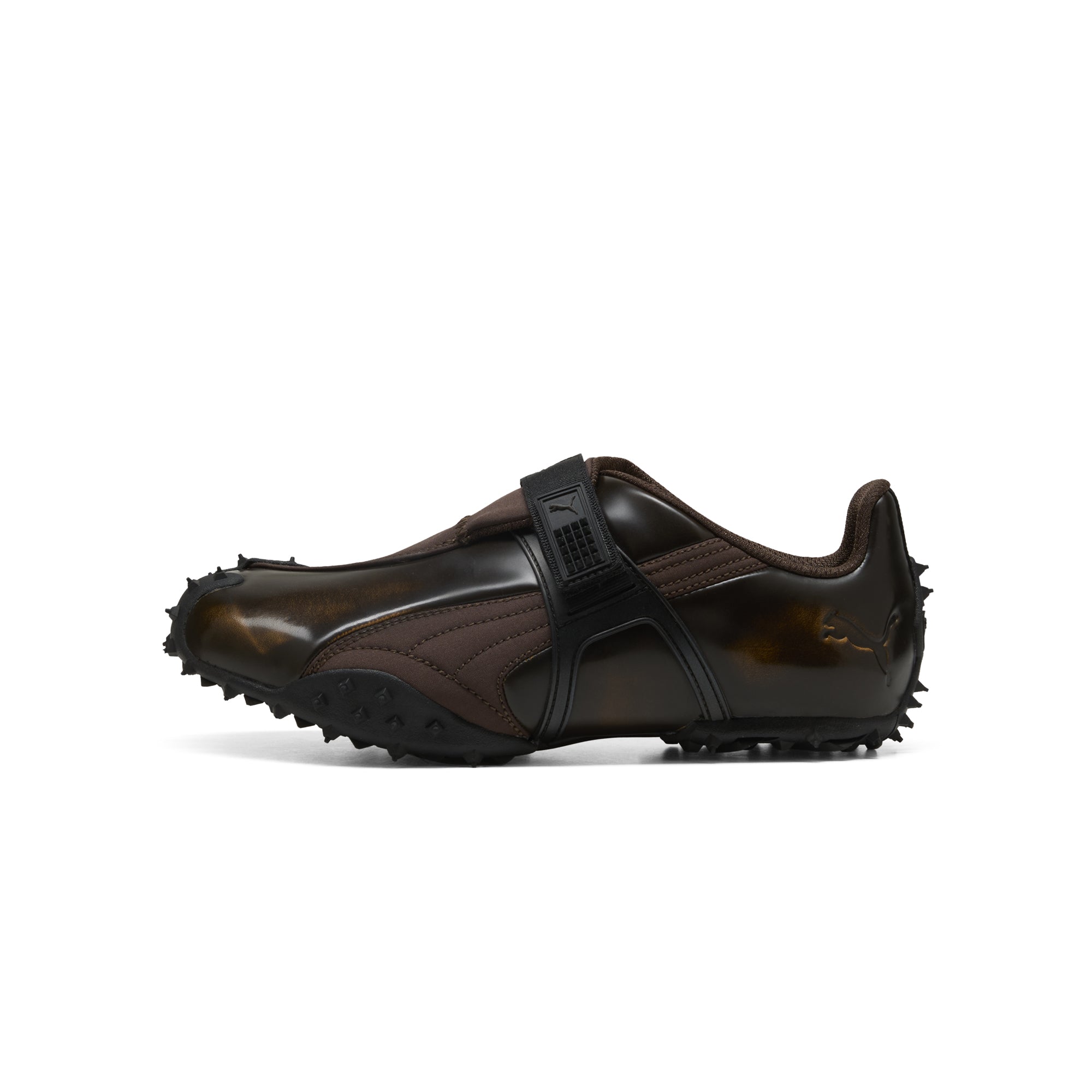 brown and black sneakers on a white background