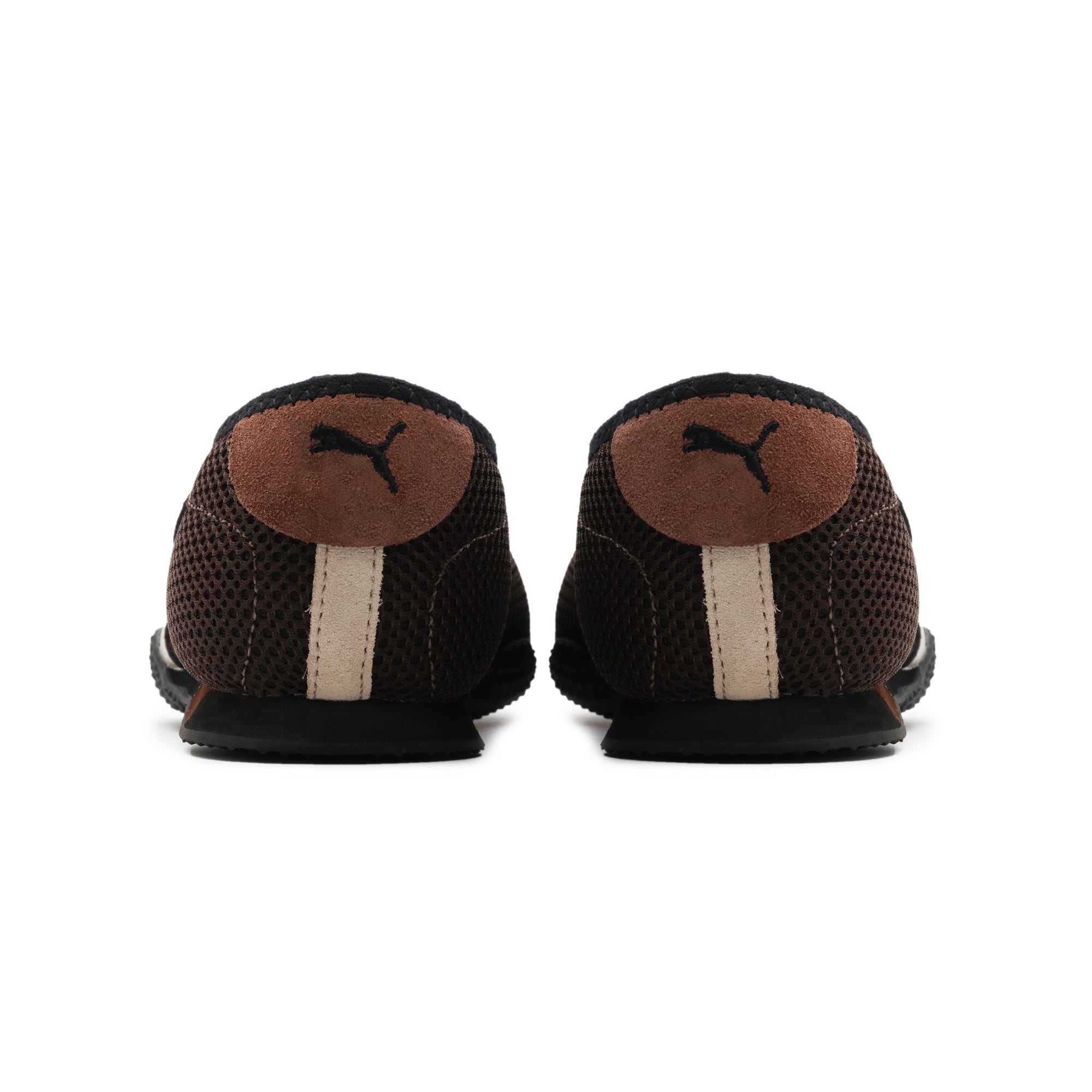 Brown and silver Ballet sneakers on a white background